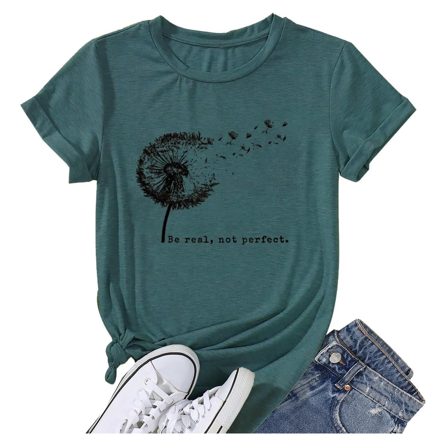 Camiseta Gráfica Calvin&Sally Mujeres Verde Diente de León XL