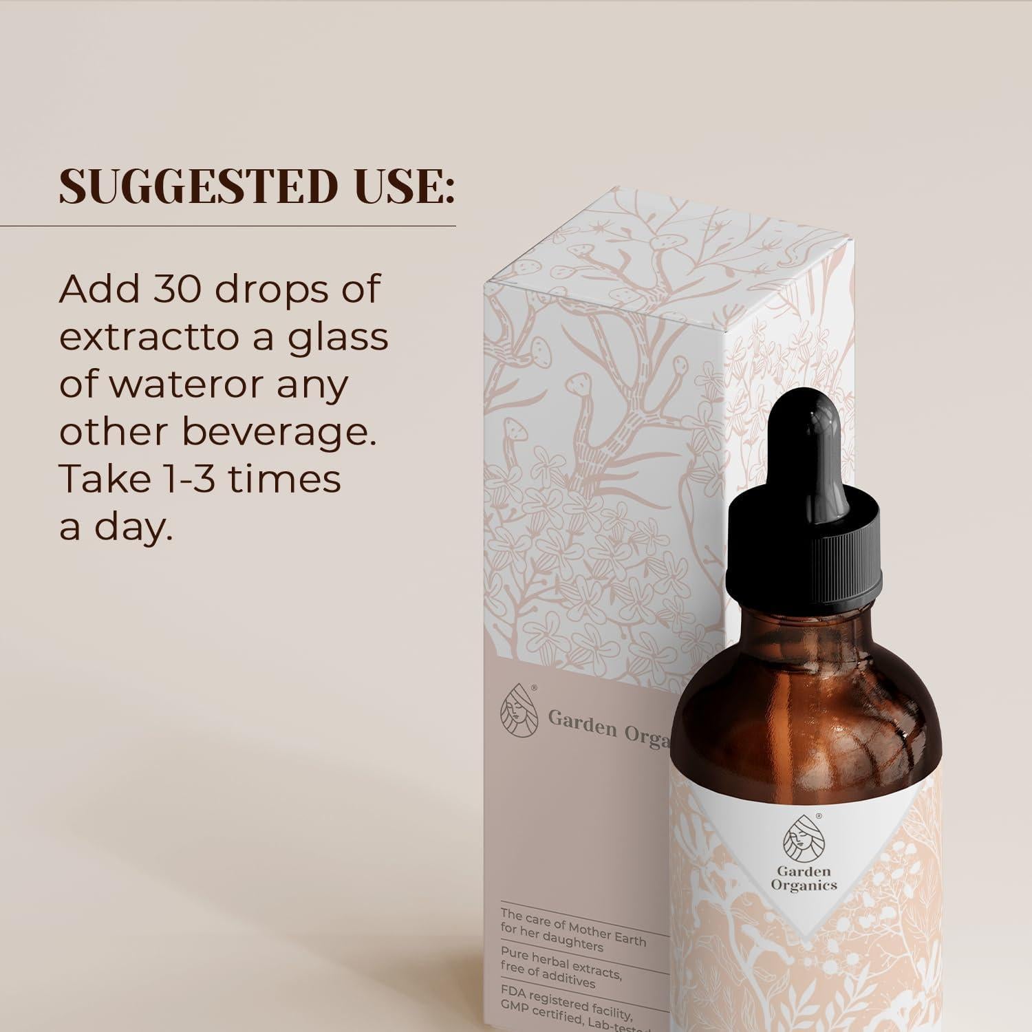 Extracto de Yarrow Orgánico Garden Organics 59.15 ml Sin Alcohol