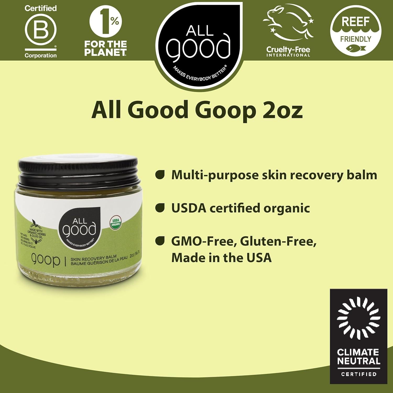 Bálsamo Multiusos Orgánico All Good Goop - 56.7g x 2