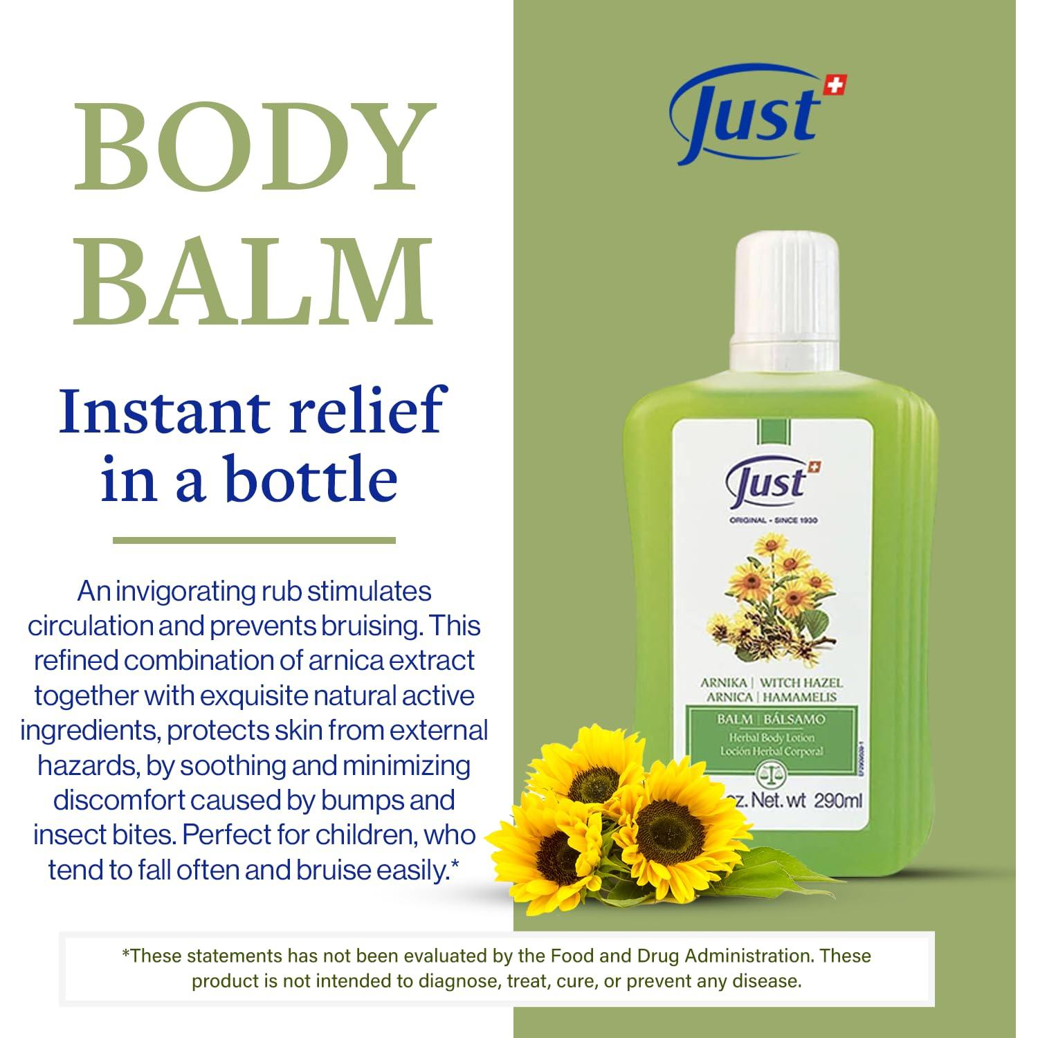 Bálsamo Corporal de Árnica Swiss Just 290ml Alivio Muscular