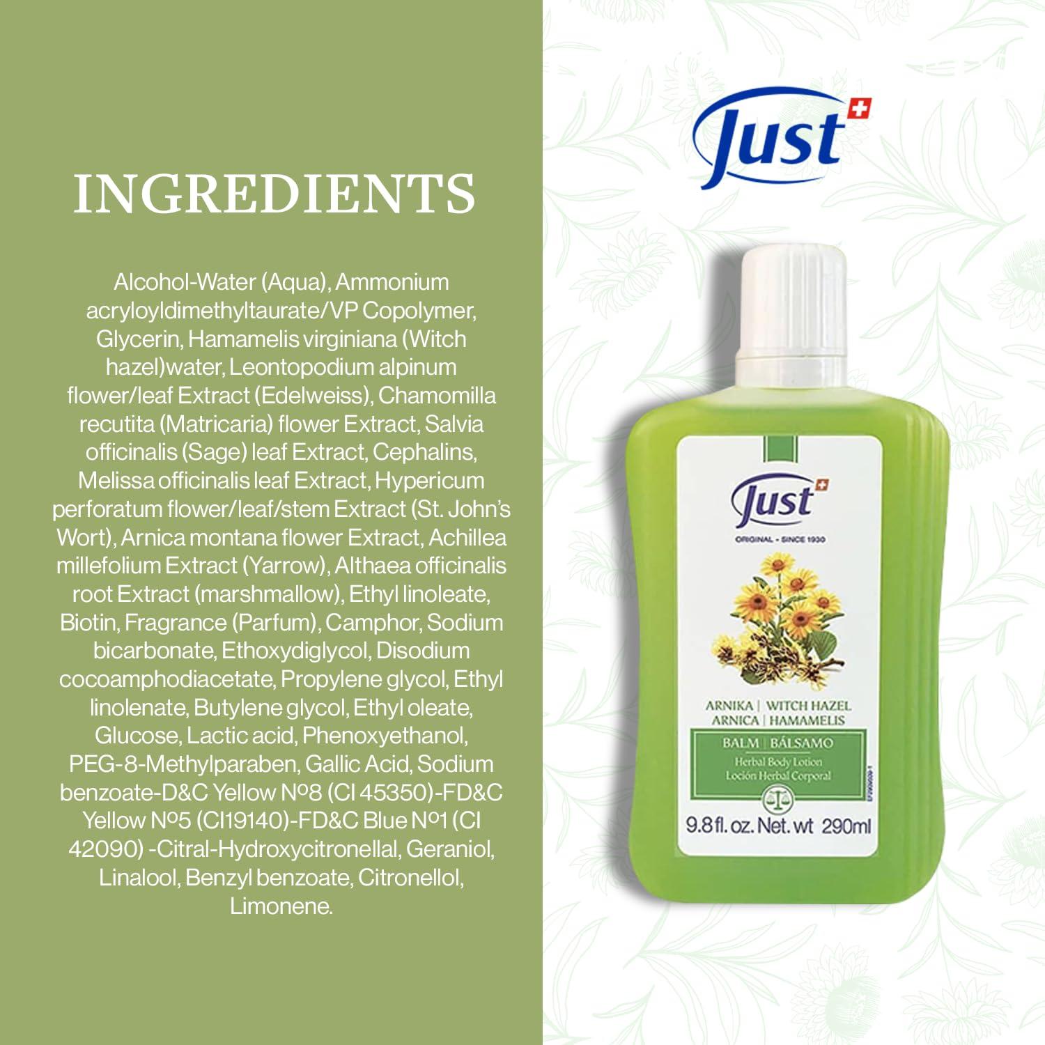 Bálsamo Corporal de Árnica Swiss Just 290ml Alivio Muscular