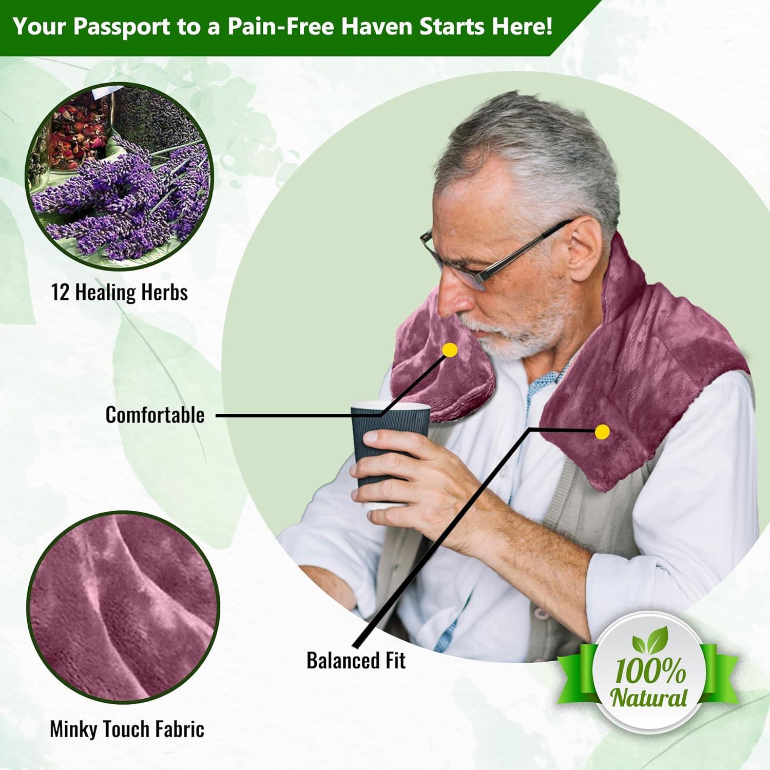 Envoltura de Calor y Frío Herbal Concepts para Cuello Malva