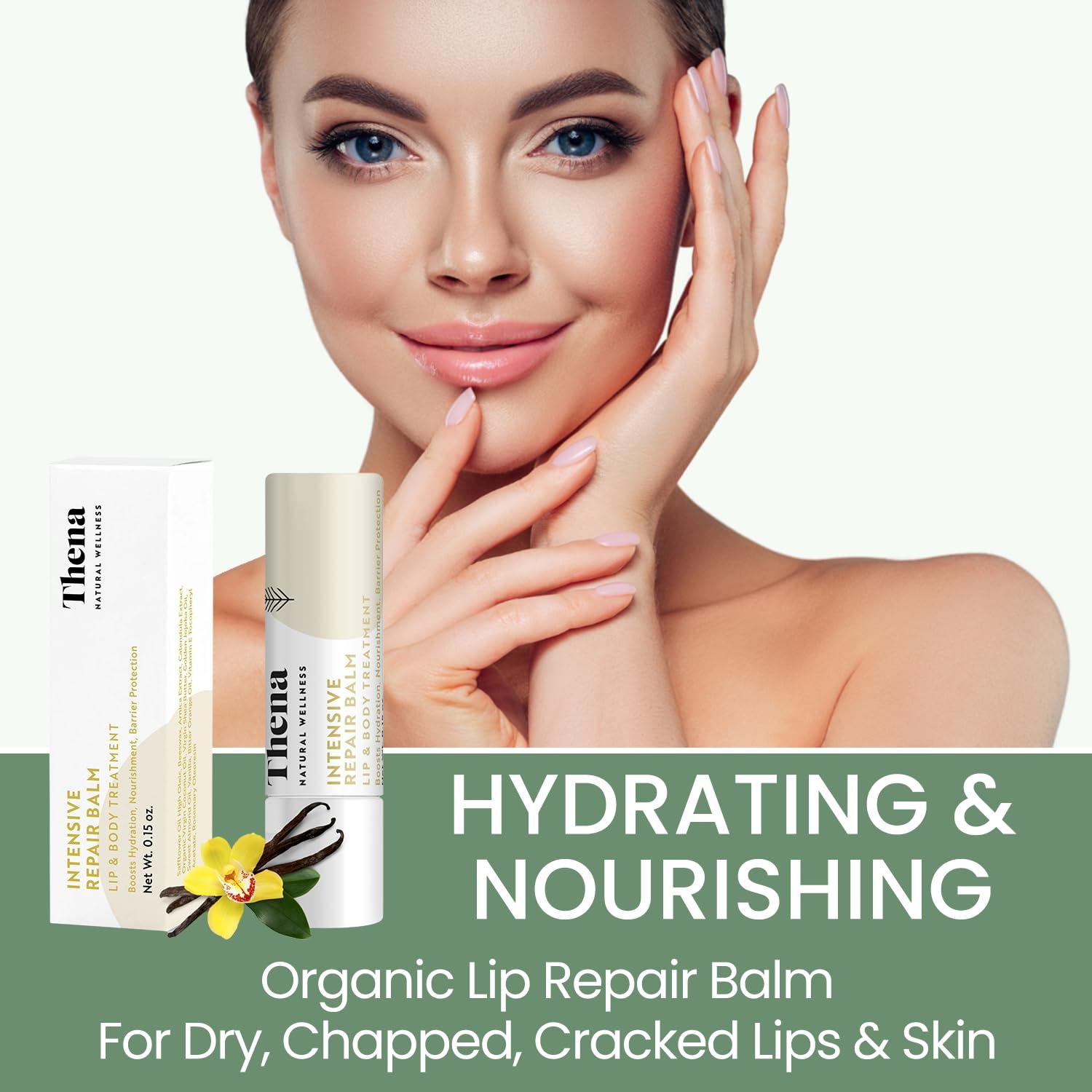 Bálsamo Labial Orgánico Thena 3 Pack Hidratante Vainilla