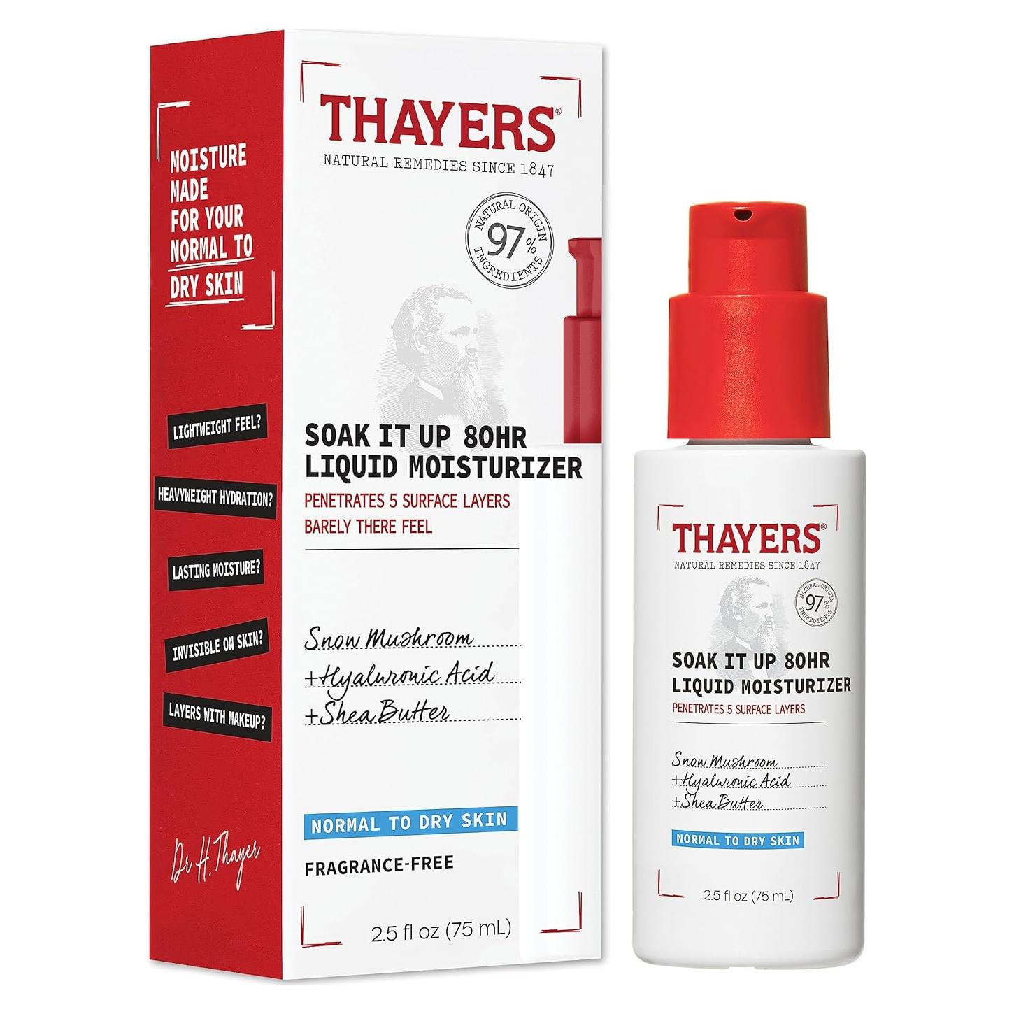 Hidratante Facial Thayers 80HR con Ácido Hialurónico 74.9 ml