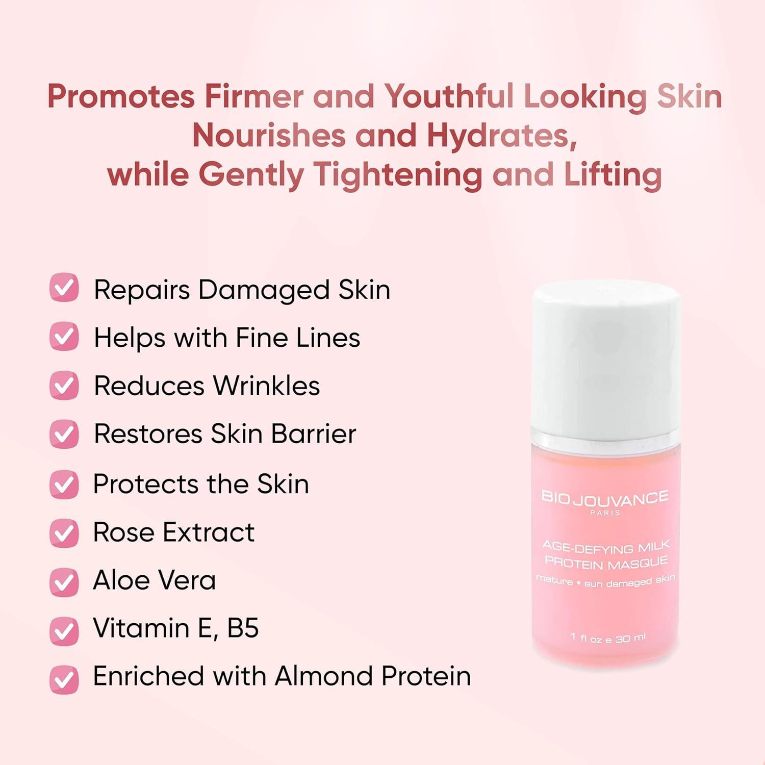 Máscara Antienvejecimiento Bio Jouvance 30ml - Proteína de Leche