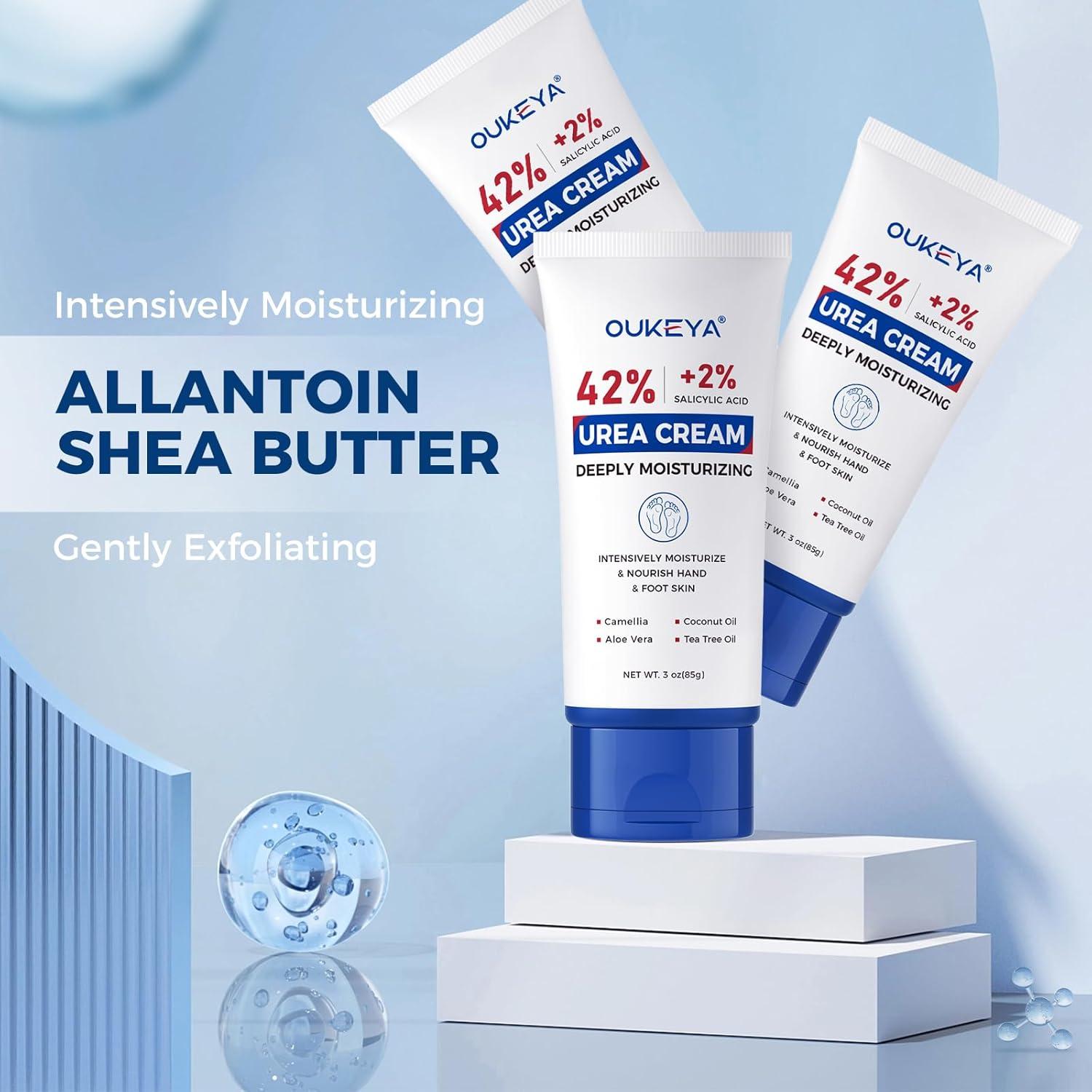 Crema de Urea OUKEYA 42% con 2% Ácido Salicílico - 3 Tubos 85g