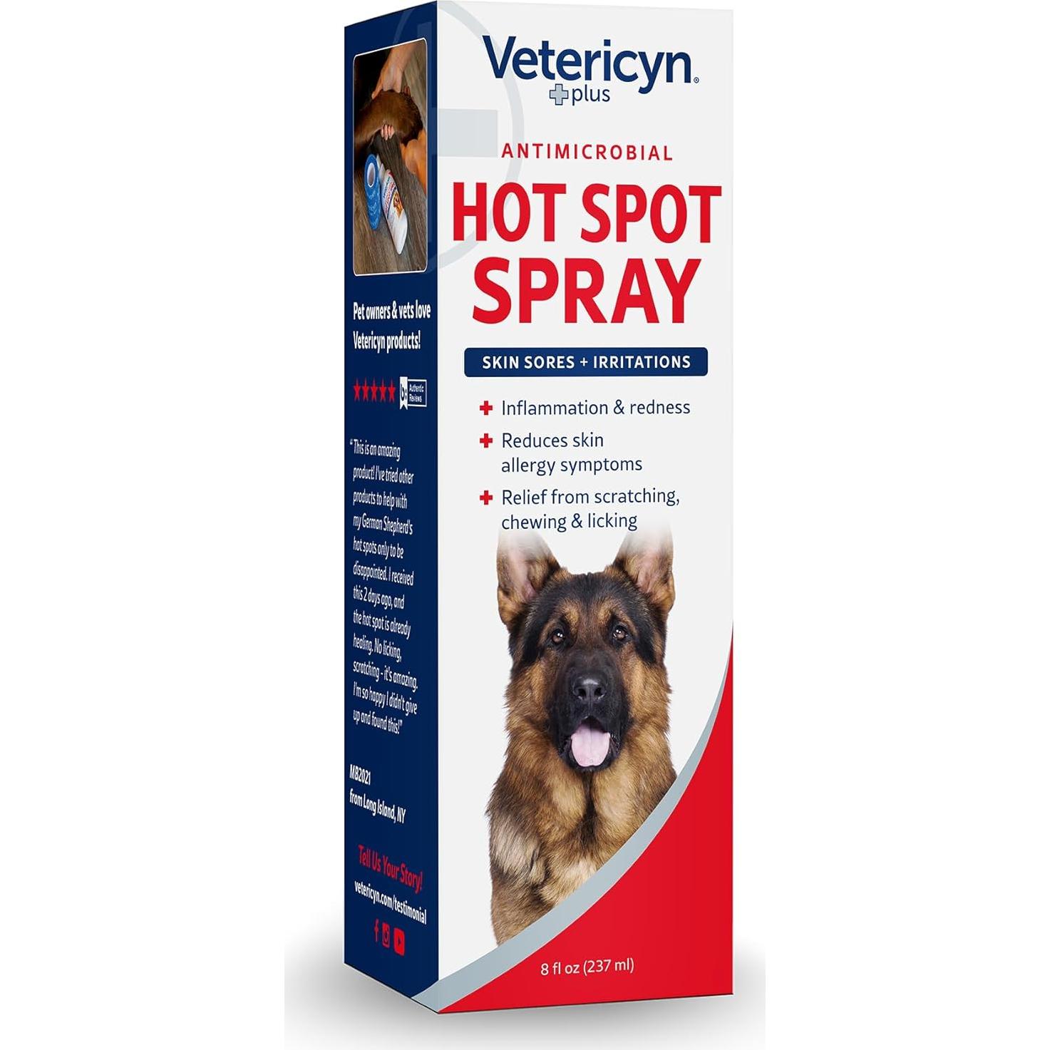 Spray Vetericyn Plus para Puntos Calientes en Perros 226g