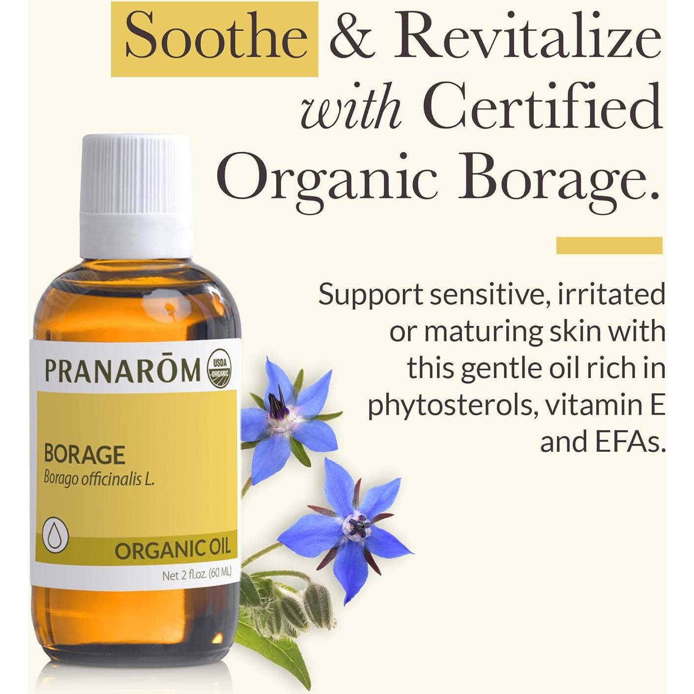 Aceite Vegetal Virgen de Borraja Pranarom 60ml - Orgánico y Rico en Omega 6