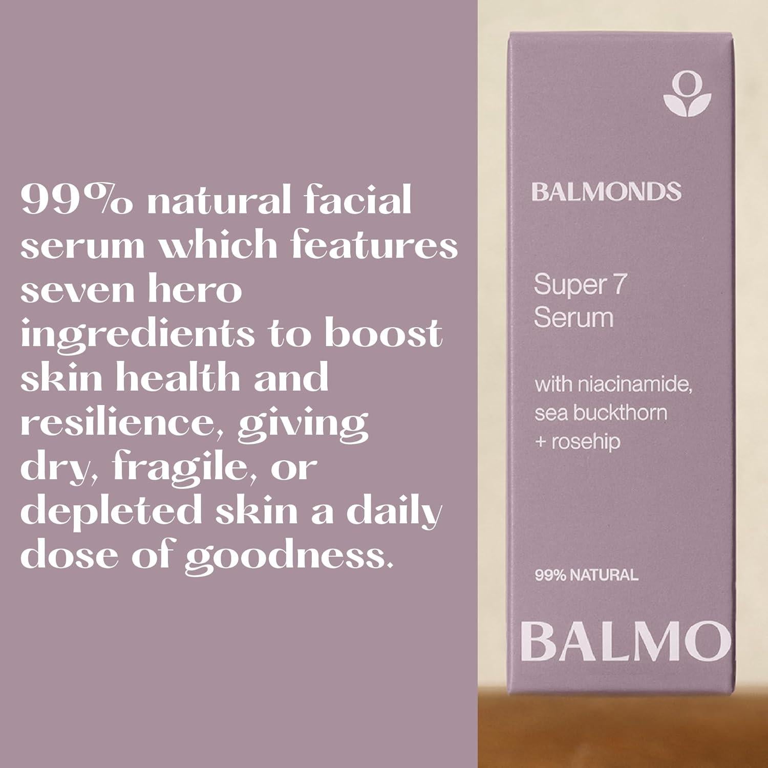Suero Facial Super 7 Balmonds 99% Natural 100g Piel Sensible