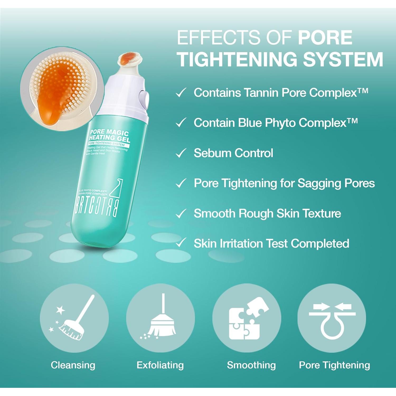 Gel Calentador de Poros BRTC 35g | Exfoliación y Limpieza Profunda