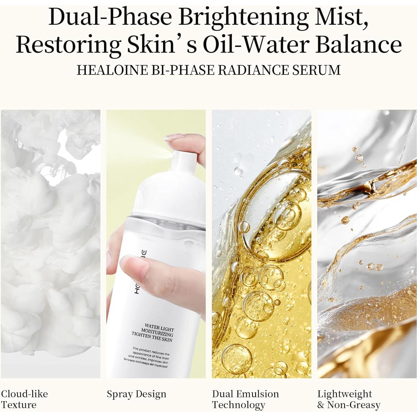 Suero Facial Hidratante HEALOINE con Niacinamida y Ácido Hialurónico