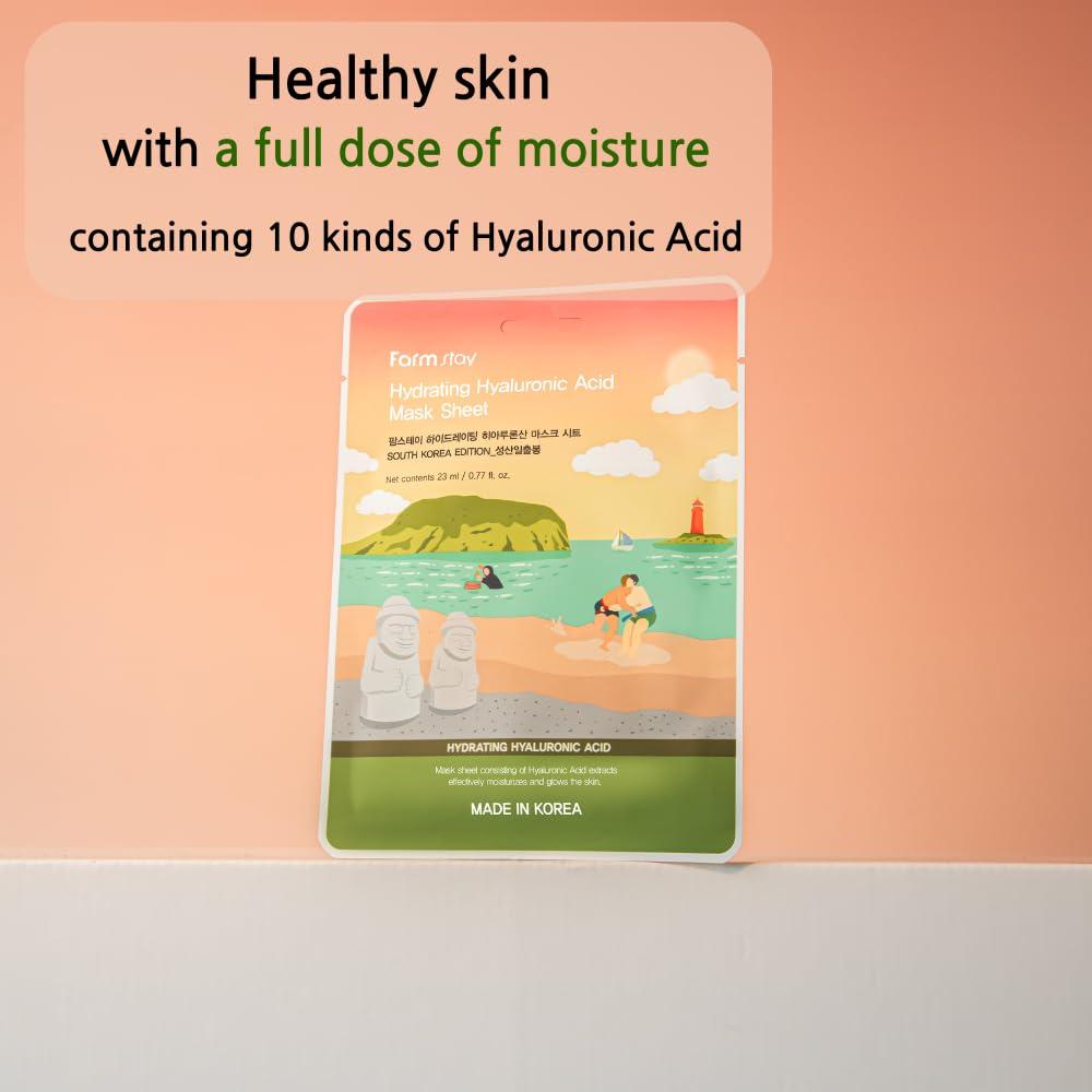 Paquete de 12 Máscaras Faciales Farmstay - Hidratantes y Nutritivas