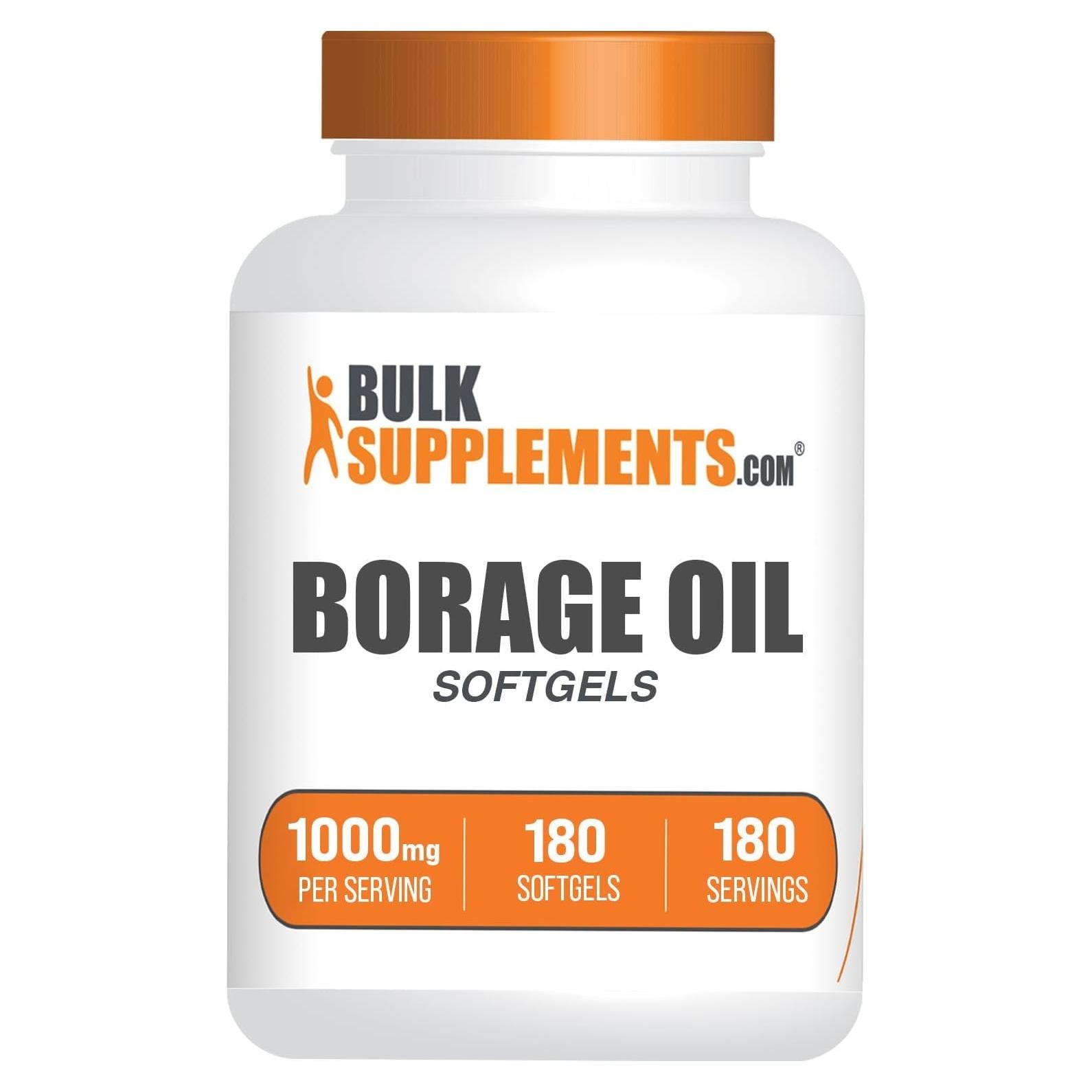 Aceite de Borraja 1000mg BulkSupplements - 180 Softgels Sin Gluten