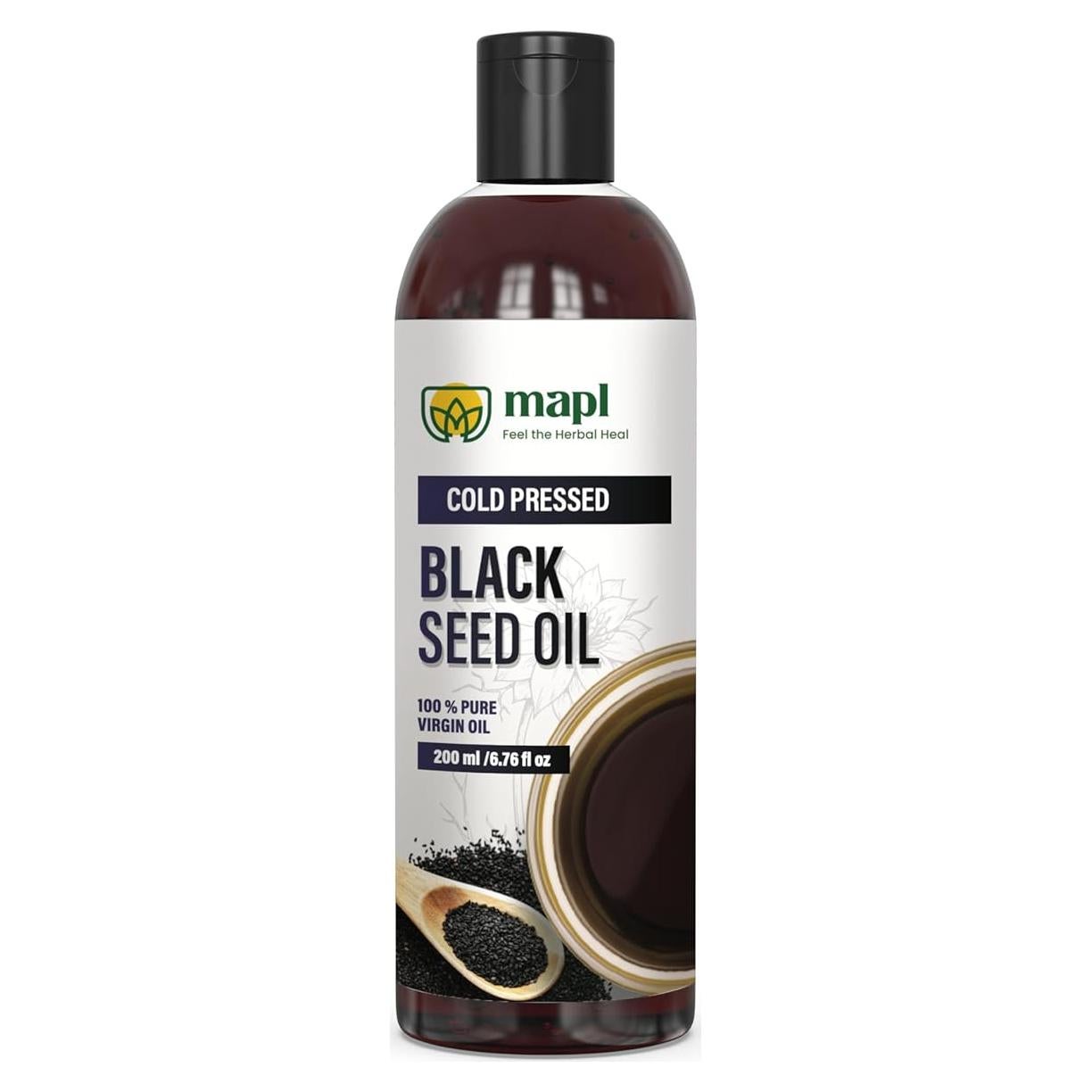 Aceite de Semilla Negra Orgánico MAPL 200ml Prensado en Frío