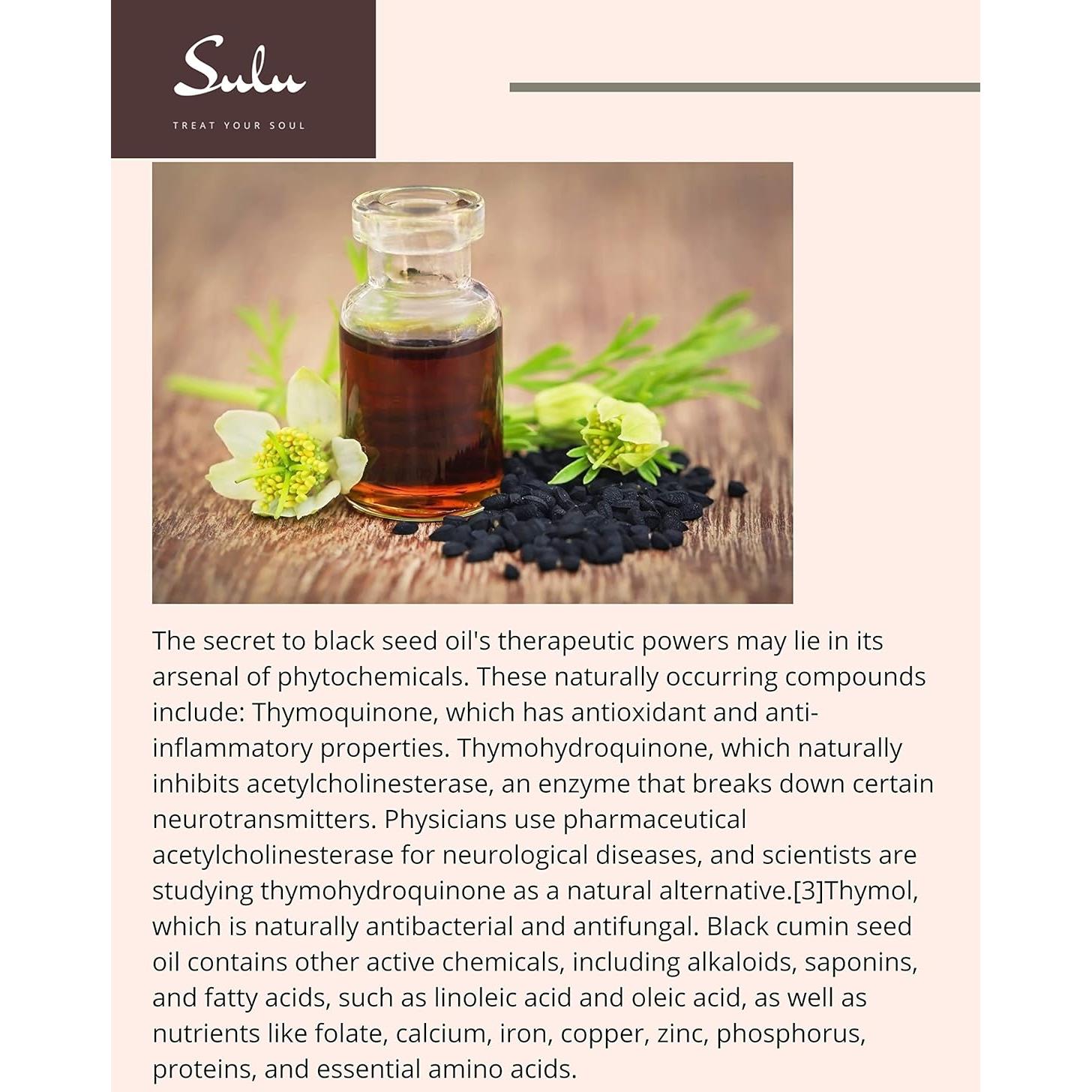 Aceite de Comino Negro SULU ORGANICS 100% Puro 113 g