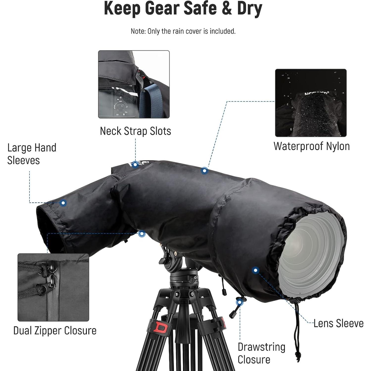 Cubierta de Lluvia NEEWER PB004 para Cámara Grande DSLR