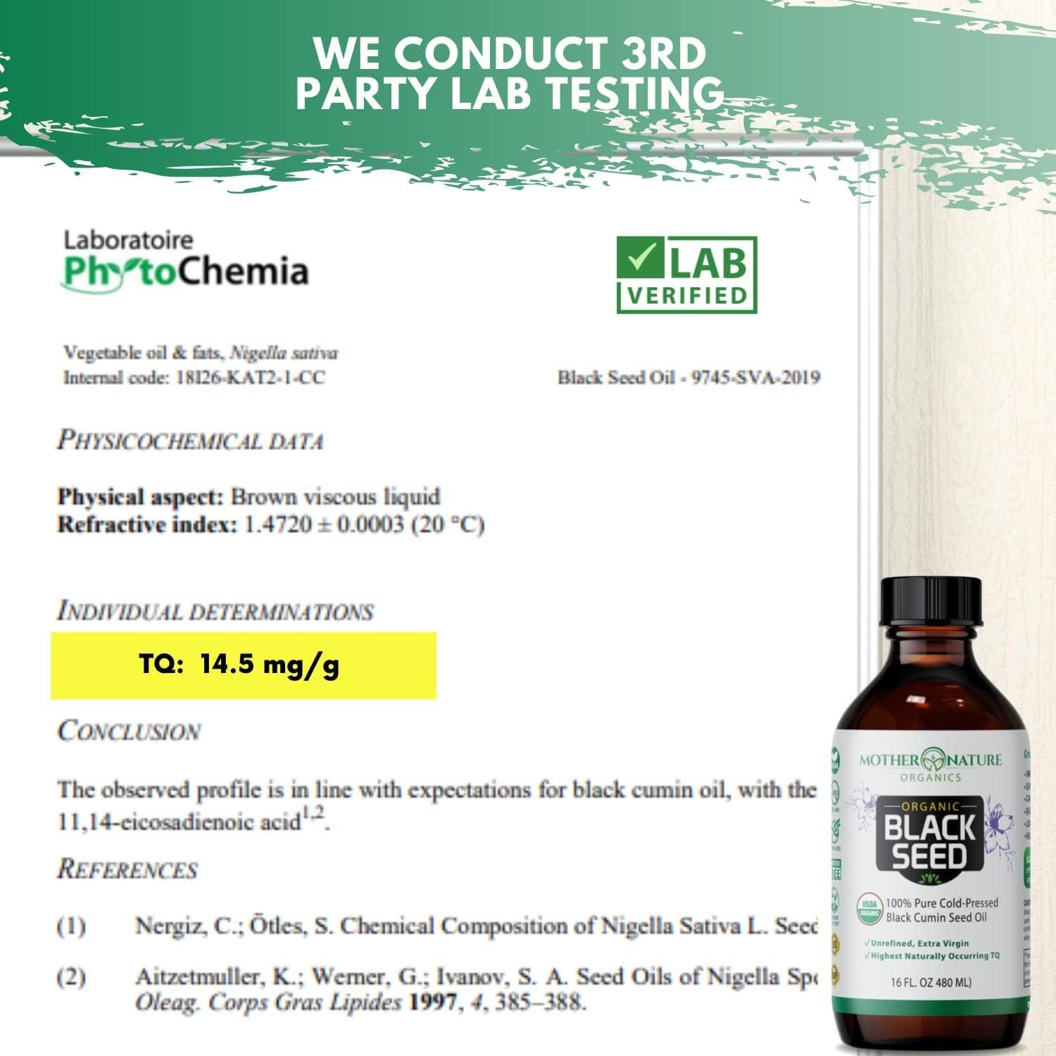 Aceite de Semilla Negra Orgánico Madre Naturaleza 473ml - Prensado en Frío, Alto en Timoquinona