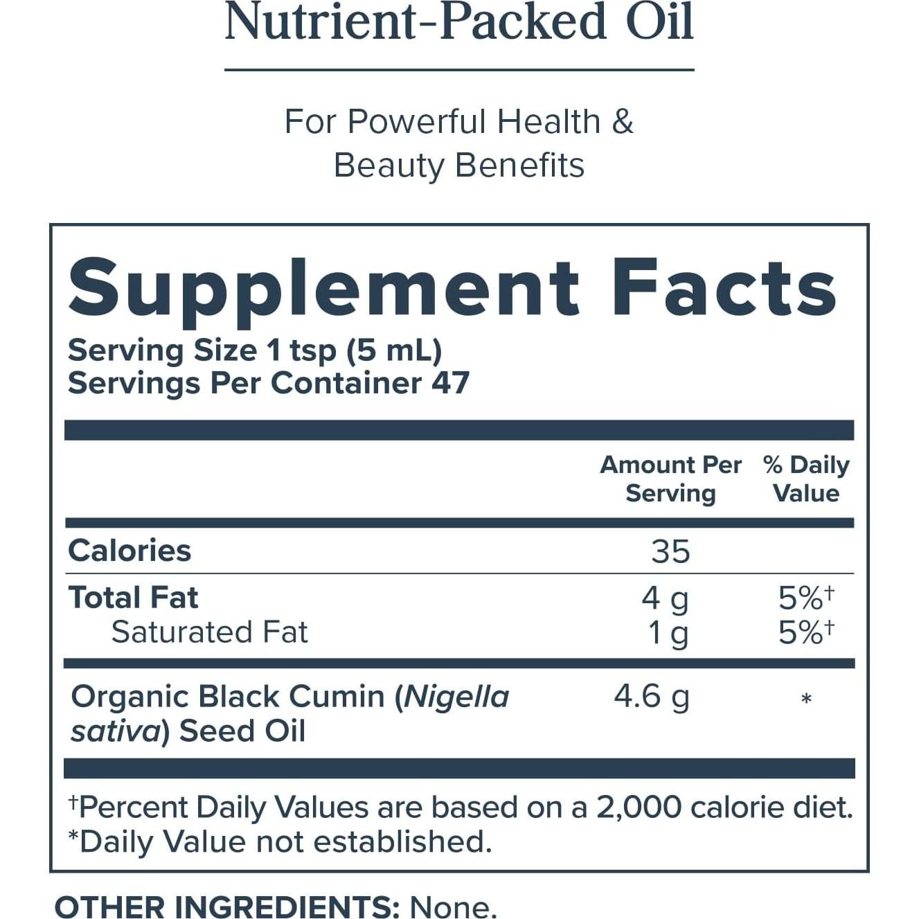 Aceite de Semilla Negra Orgánico Heritage Store 236ml - Antioxidante