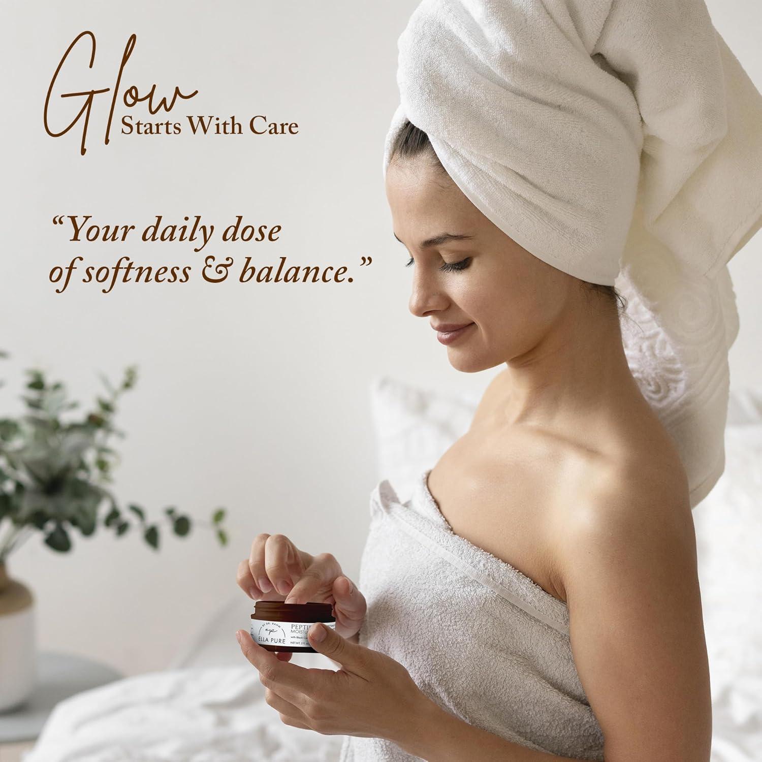 Crema Hidratante Facial Ella Pure con Péptidos y Aloe Vera