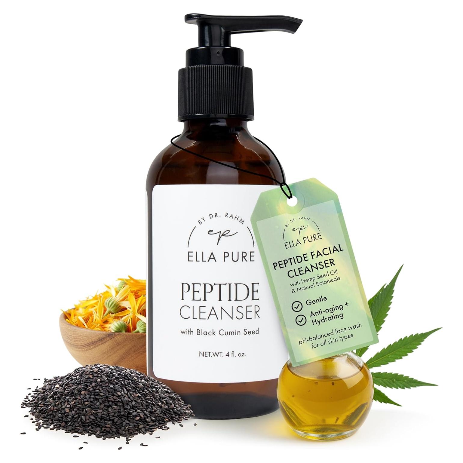 Limpiador Facial Anti Envejecimiento Ella Pure 230g - Péptidos y Botánicos