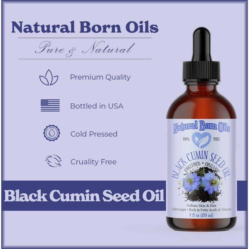 Aceite de Semilla Negra Natural Born Oils 3.78L Orgánico Prensado en Frío