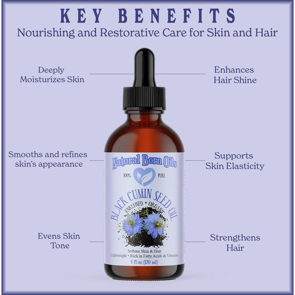 Aceite de Semilla Negra Natural Born Oils 3.78L Orgánico Prensado en Frío