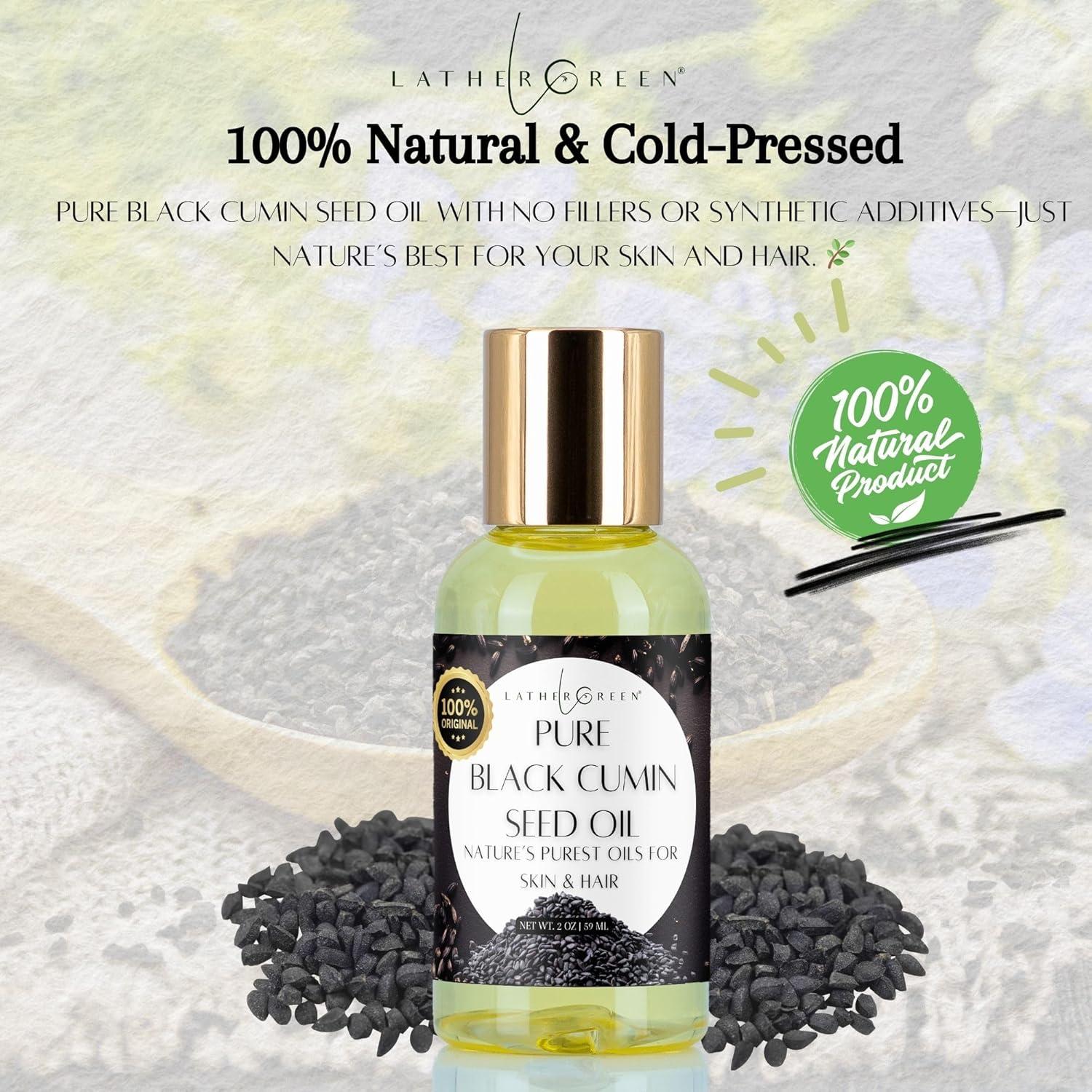 Aceite Puro de Semilla Negra Lather Green 3x59ml Hidratante