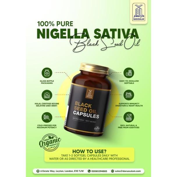 Cápsulas de Aceite de Semilla Negra Darussalam 60 Unidades