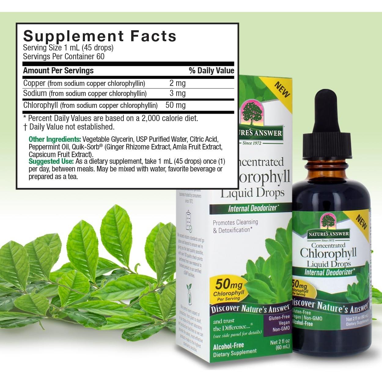 Clorofila Líquida Sin Alcohol 50mg Respuesta de la Naturaleza