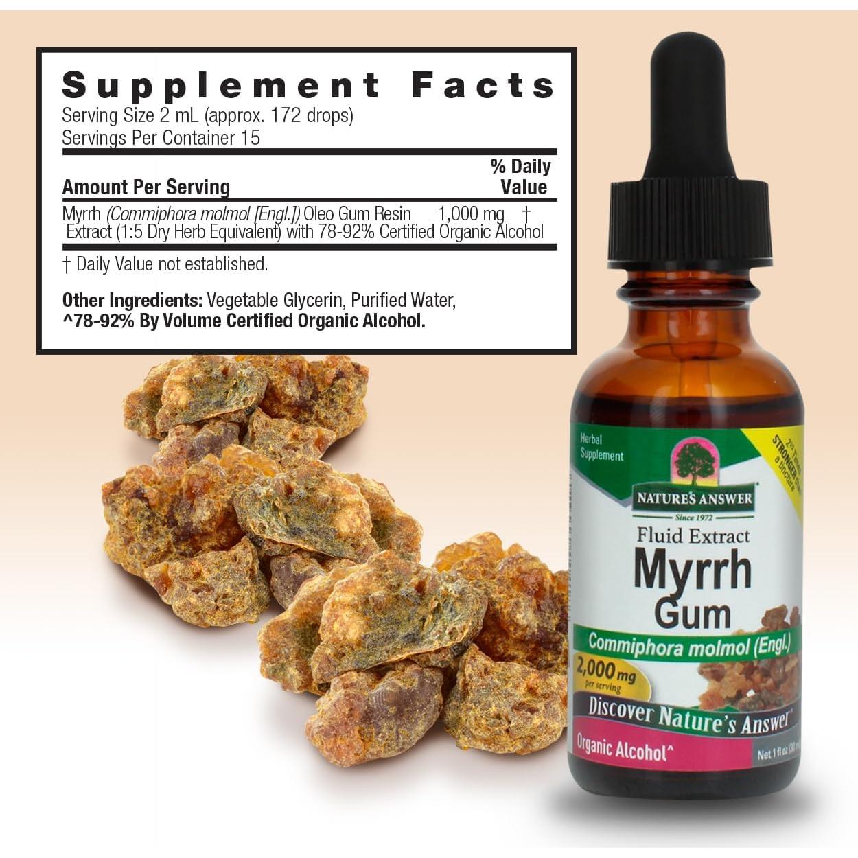 Resina de Goma Oleosa de Mirra Commiphora 60ml - Suplemento Natural