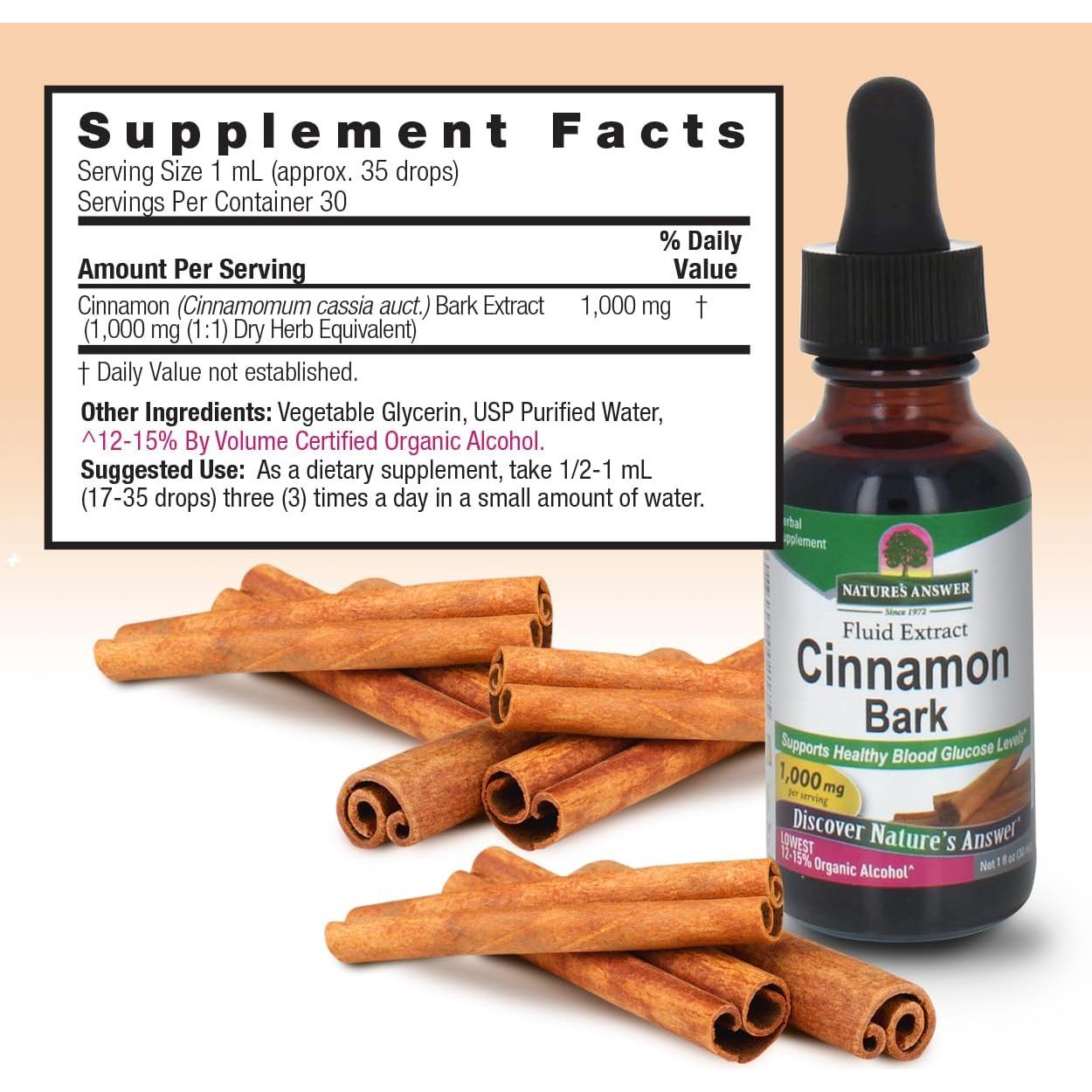 Extracto Líquido de Corteza de Canela Nature's Answer 30 ml