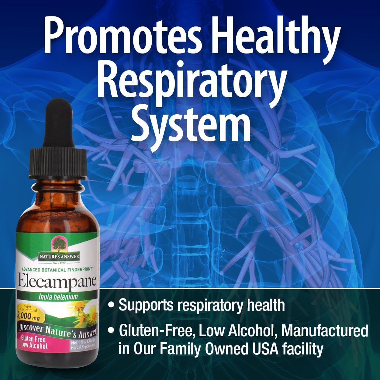 Raíz de Elecampane Nature's Answer 60 ml - Suplemento Herbal Orgánico