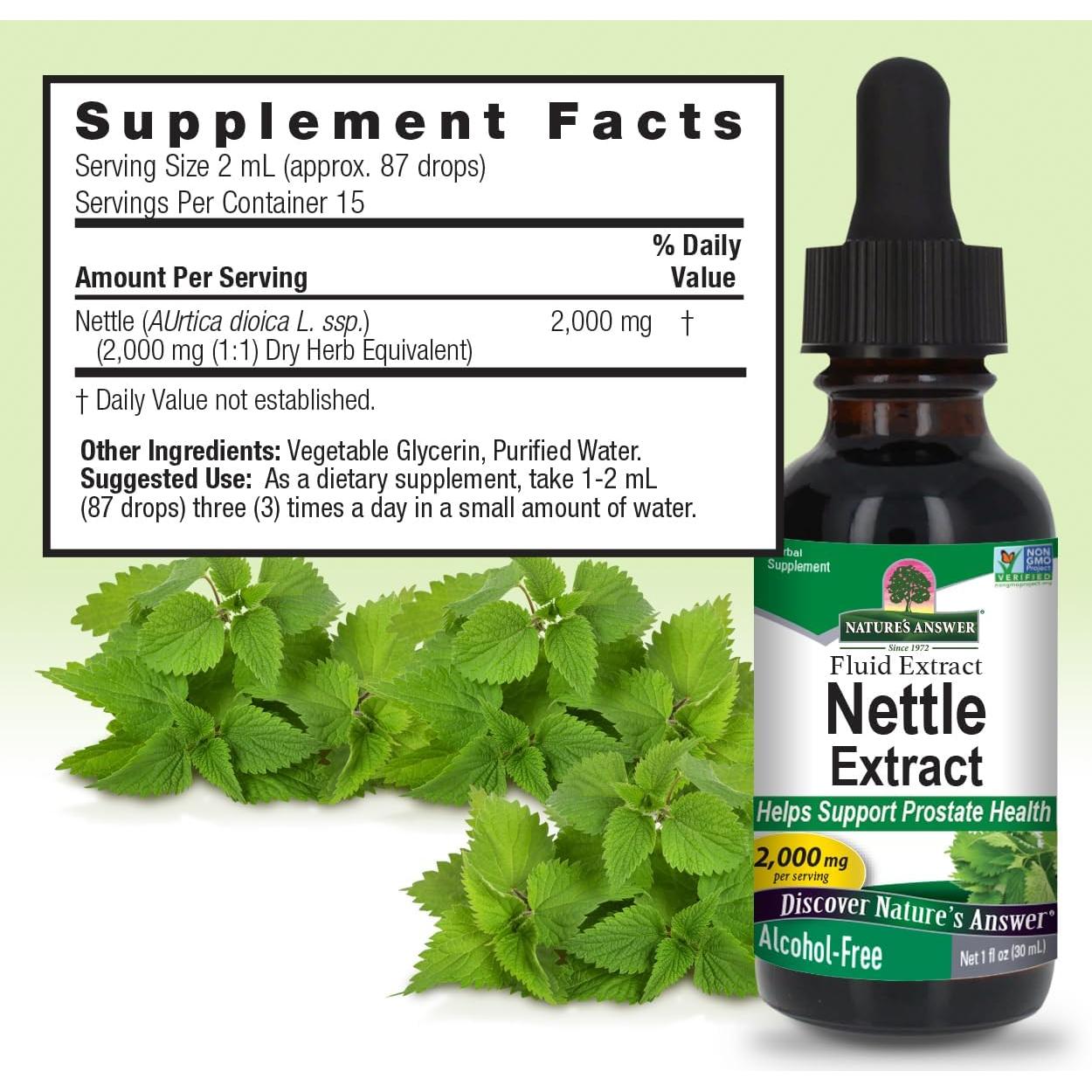 Extracto de Hoja de Ortiga Nature's Answer 2x30ml Suplemento Herbal