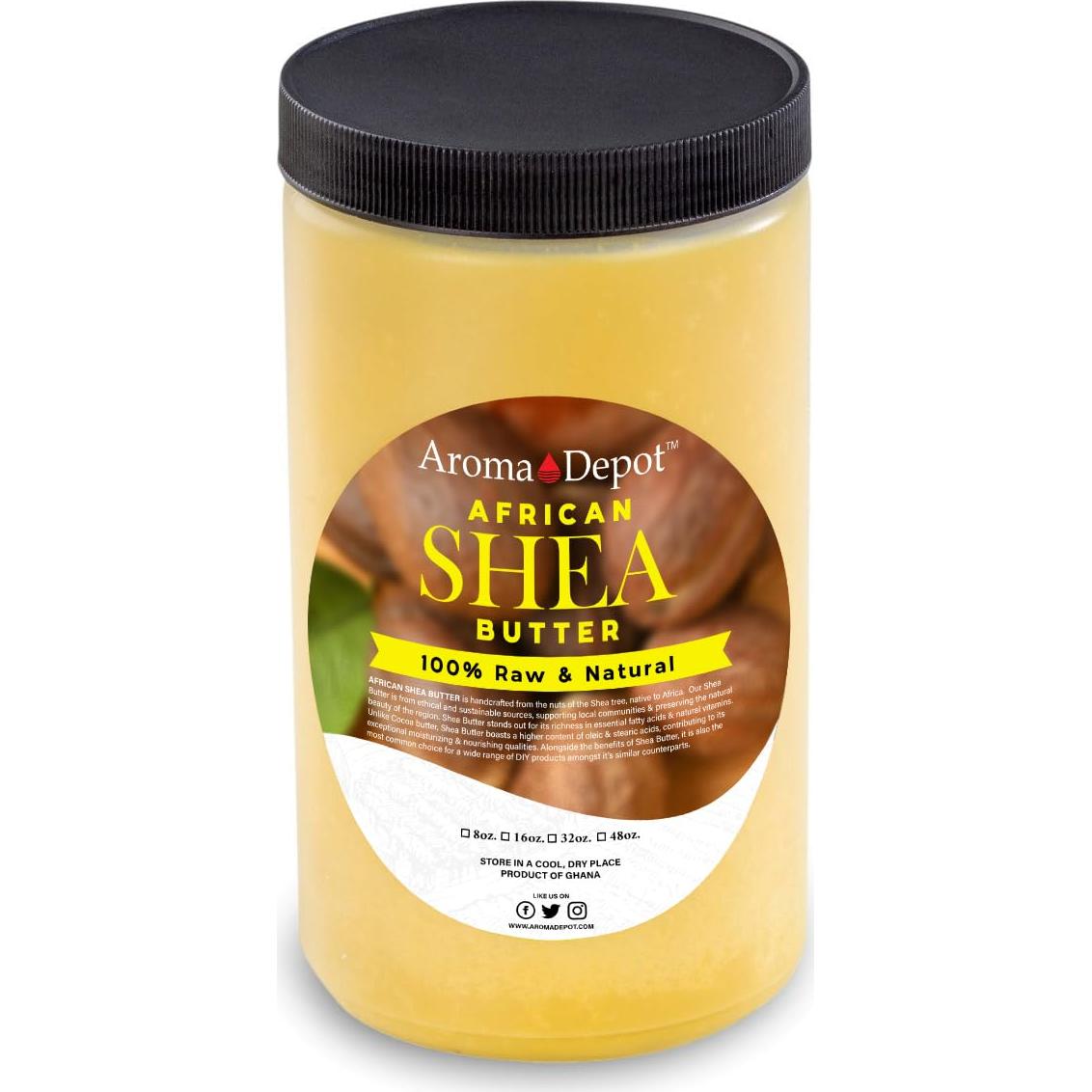 Jabón Negro Africano Crudo y Manteca de Karité Amarilla 0.91 kg - Hidratante Natural