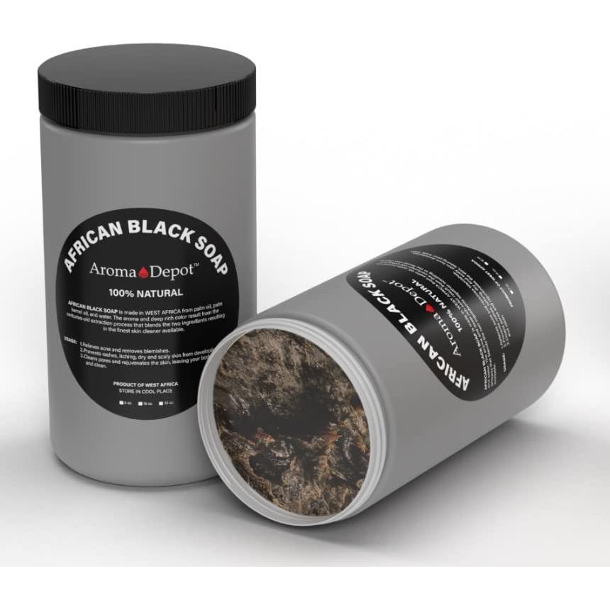 Jabón Negro Africano Crudo y Manteca de Karité Amarilla 0.91 kg - Hidratante Natural