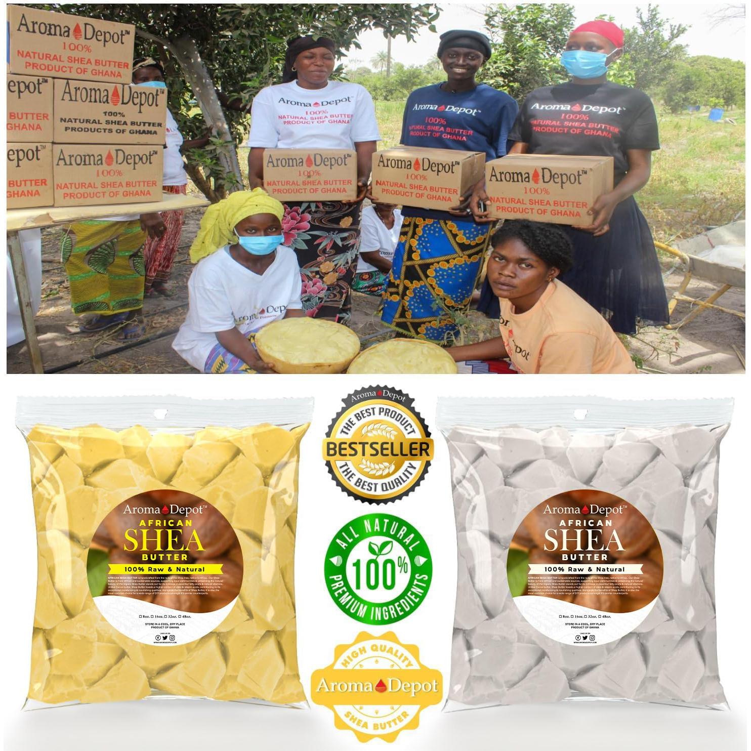 Jabón Negro Africano Crudo y Manteca de Karité Amarilla 0.91 kg - Hidratante Natural