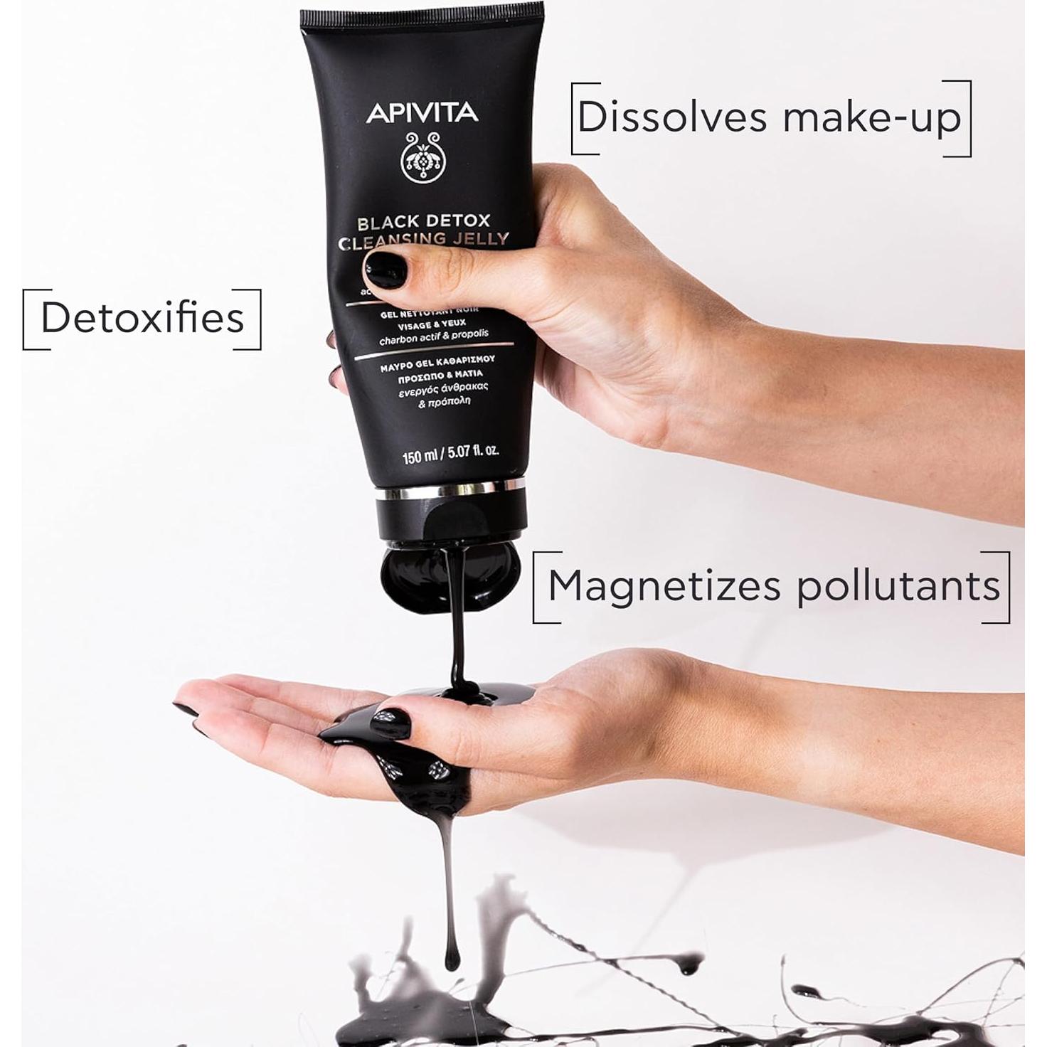 Gel Limpiador Desintoxicante Apivita con Carbón 150 mL