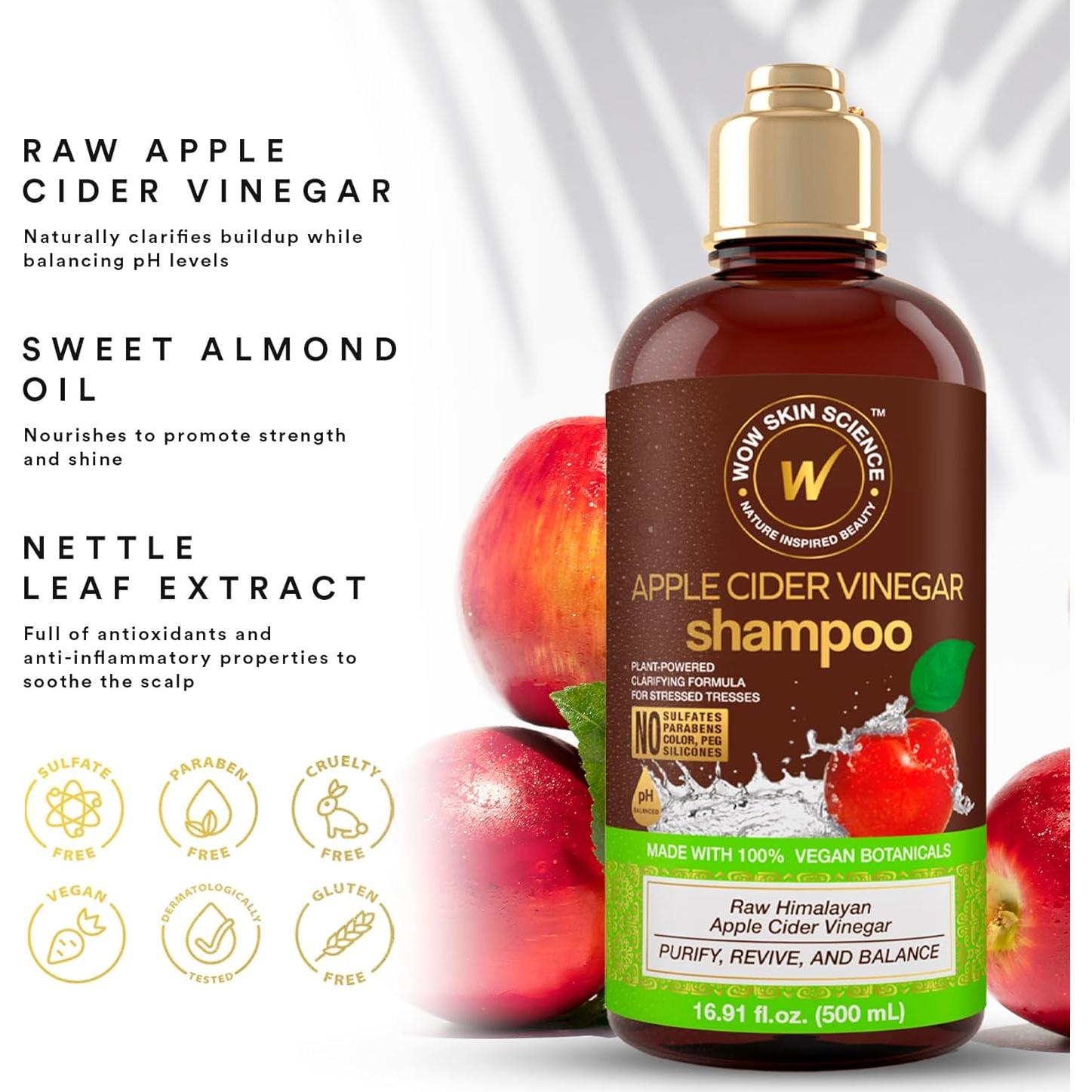 Champú de Vinagre de Manzana WOW Skin Science 450ml Anticaspa
