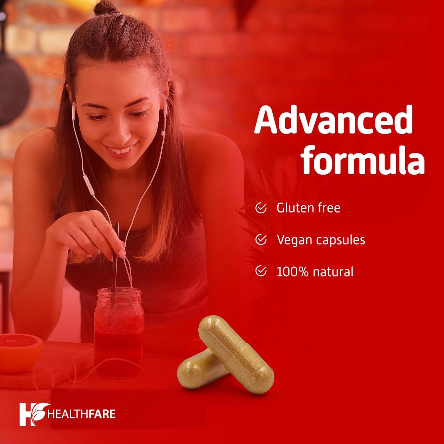 Cápsulas de Vinagre de Sidra de Manzana HealthFare 3200mg Veganas