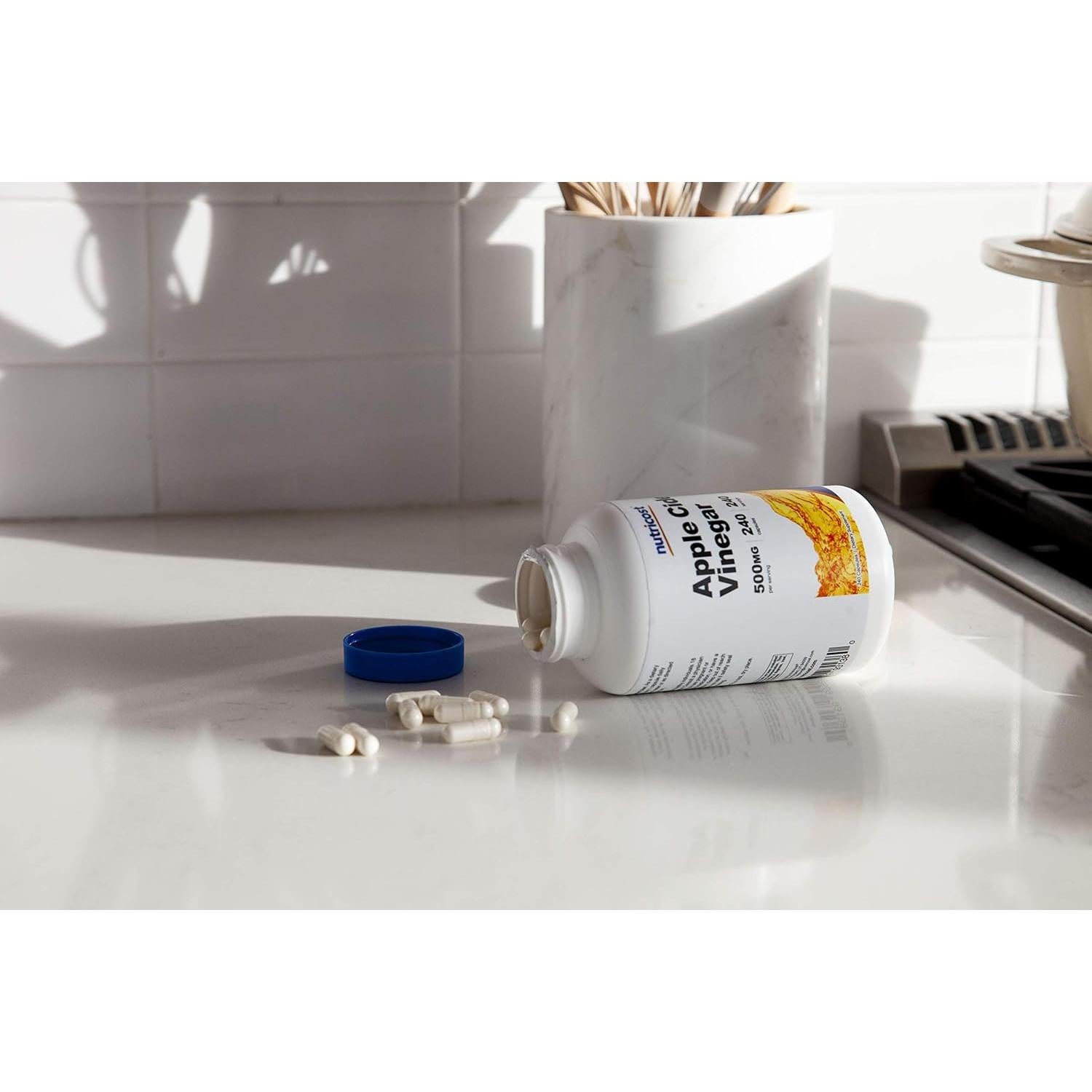 Cápsulas de Vinagre de Sidra de Manzana Nutricost 500mg - 240 Unidades