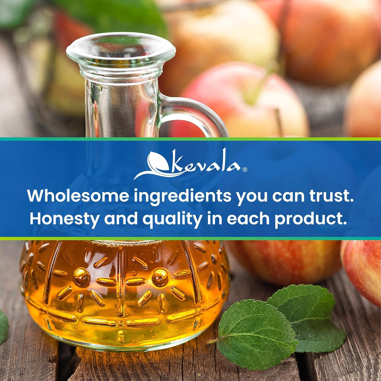 Vinagre de Sidra de Manzana Orgánico Kevala 236.6 ml - Crudo y Sin Filtrar