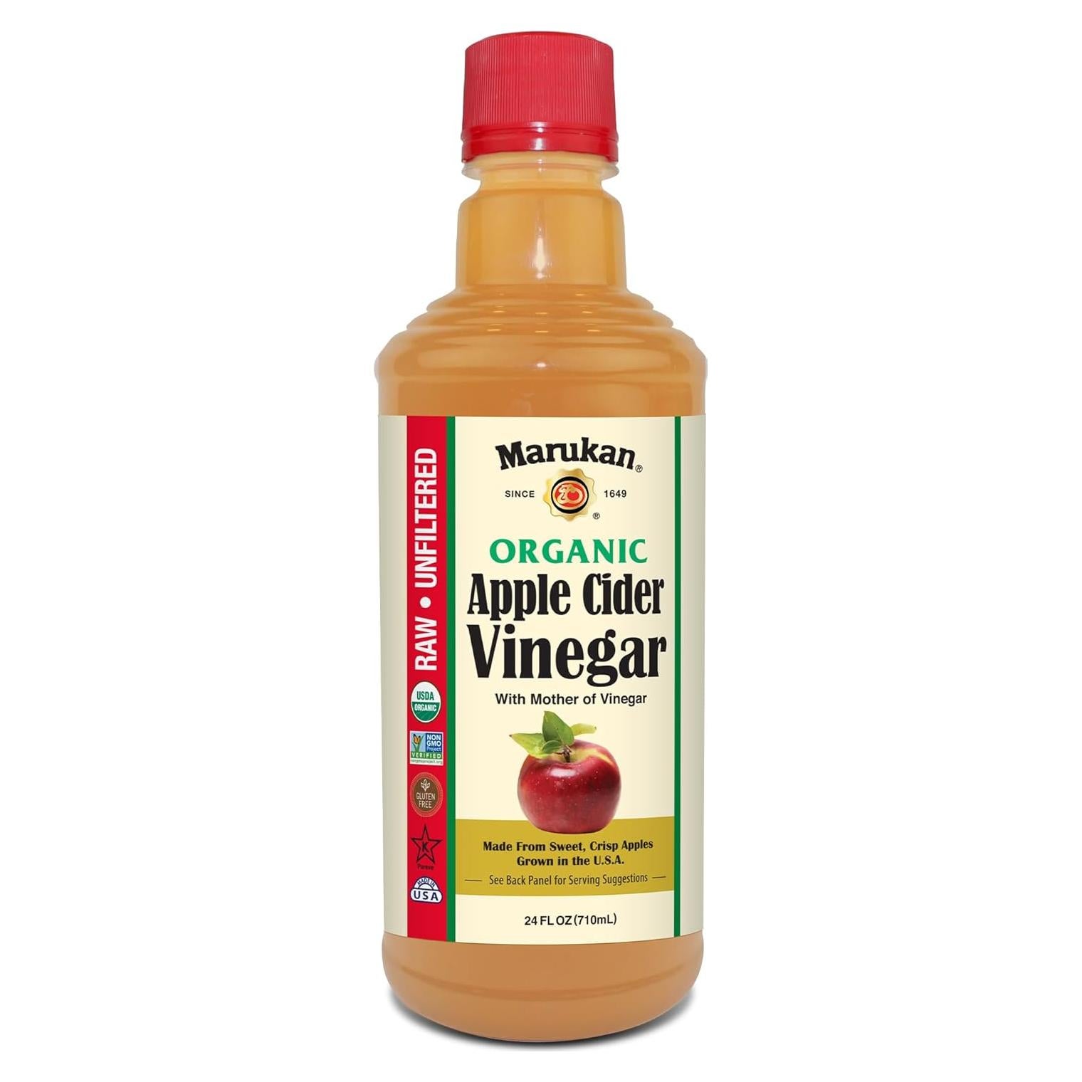 Vinagre de Sidra de Manzana Orgánico Marukan 710 ml Crudo y Sin Filtrar