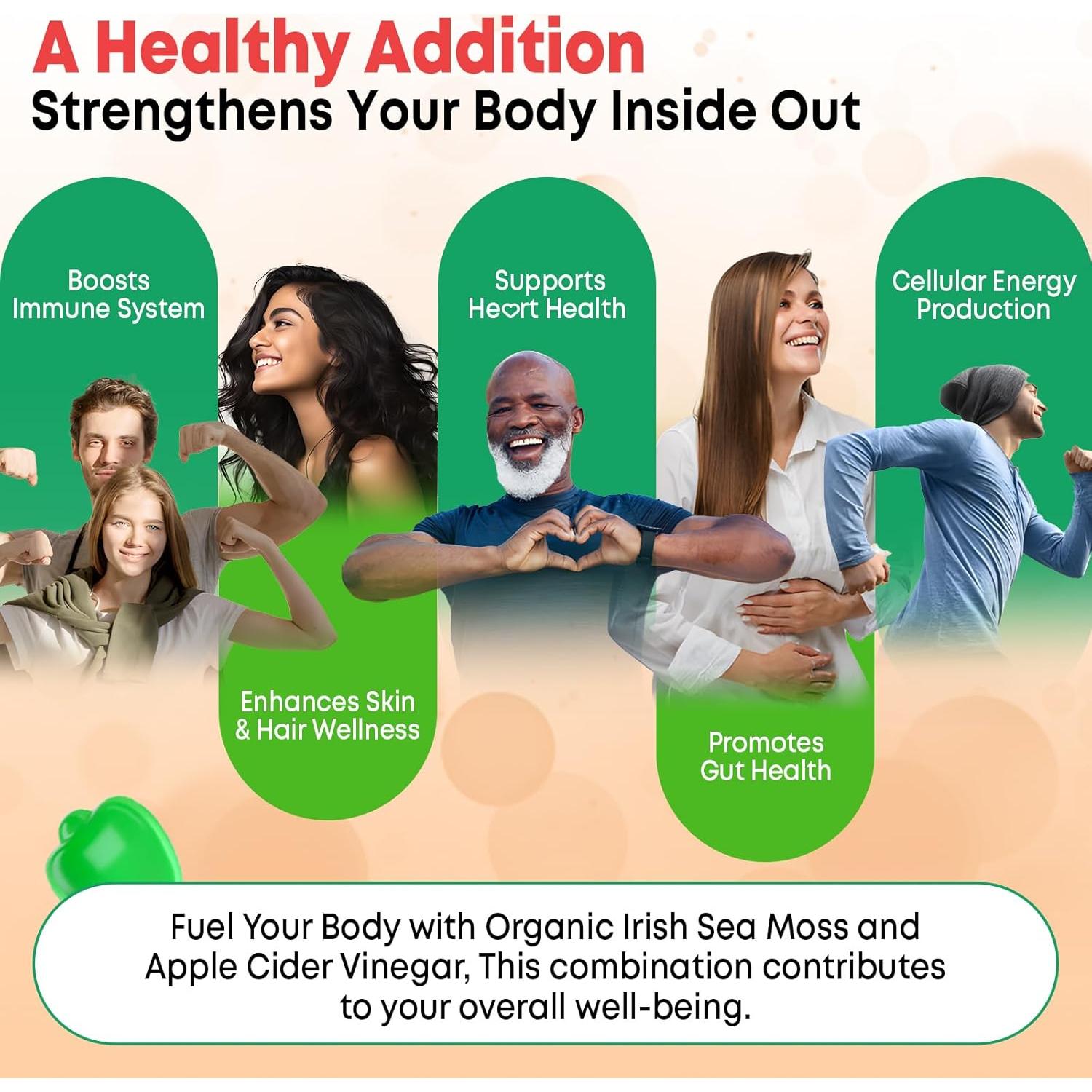 Gomitas de Vinagre de Sidra de Manzana Vazatisi - 120 unidades