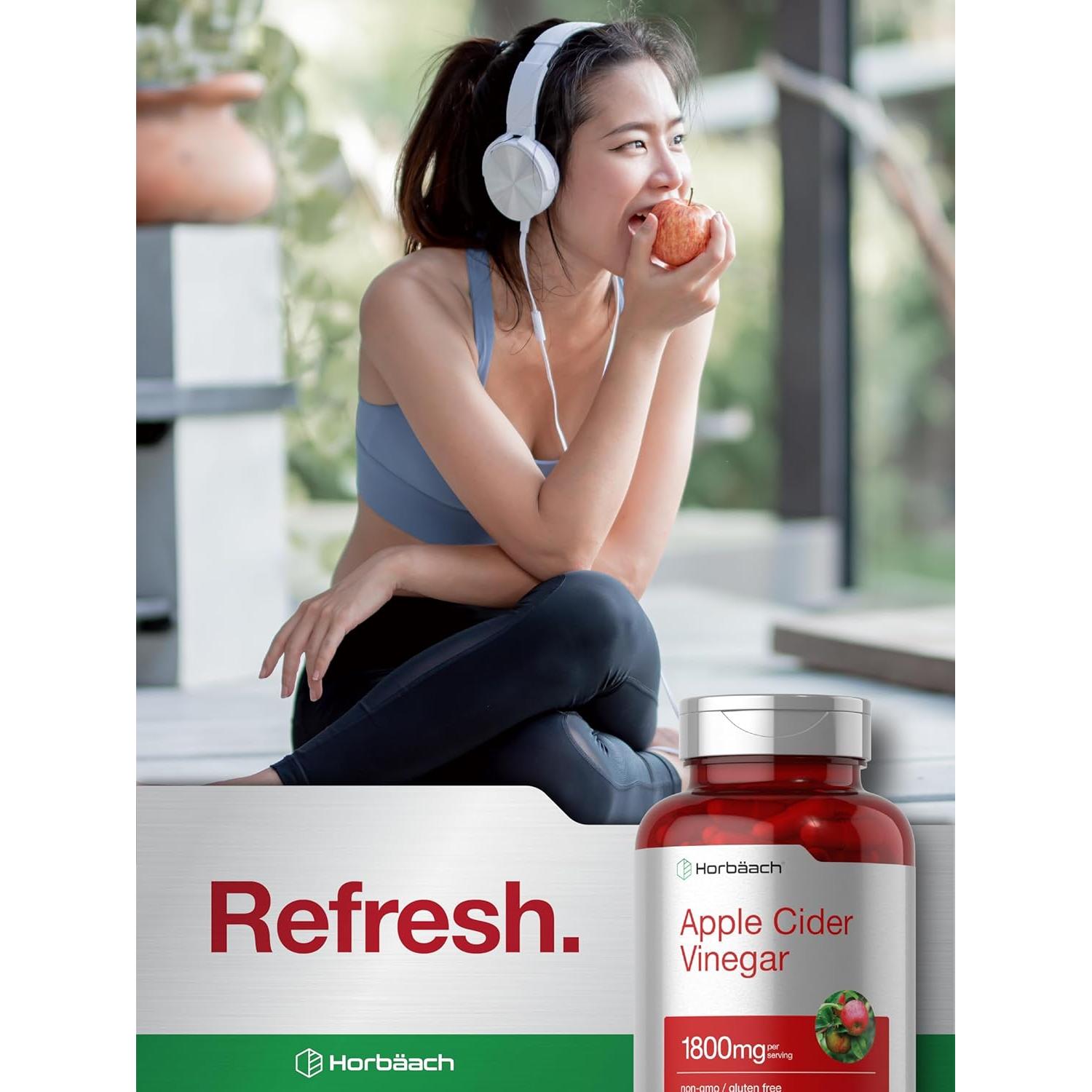 Cápsulas de Vinagre de Sidra de Manzana Horbäach 1800mg 150 Unidades