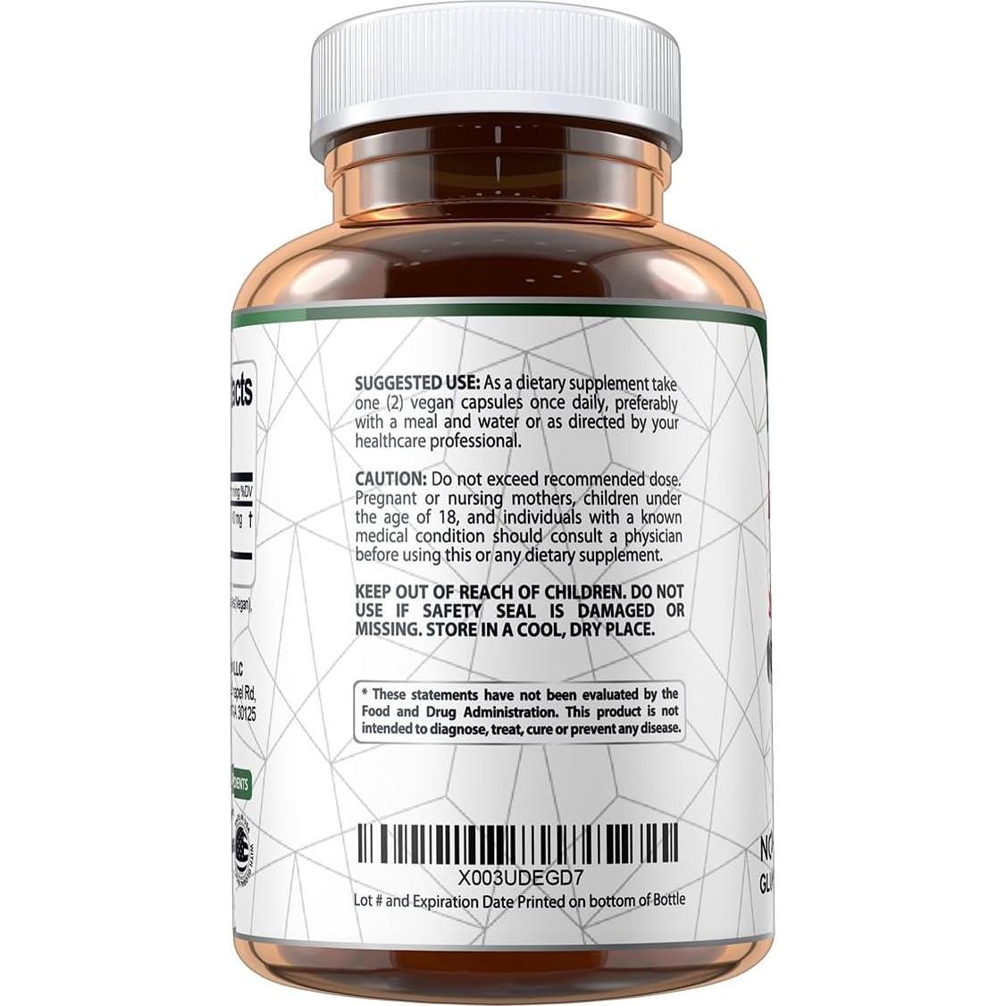 Cápsulas de Vinagre de Sidra de Manzana Vegan Labs 180 Unidades 1600mg