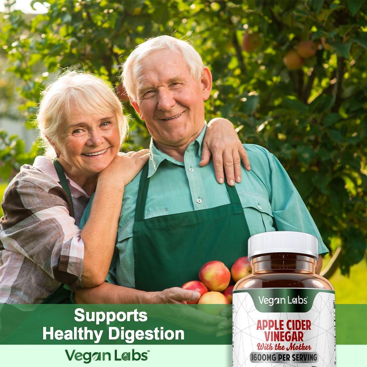 Cápsulas de Vinagre de Sidra de Manzana Vegan Labs 180 Unidades 1600mg