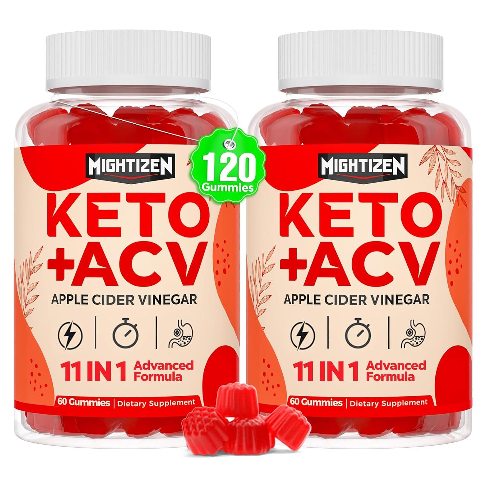 Gomitas de Vinagre de Manzana Mightizen 120 Unidades Veganas