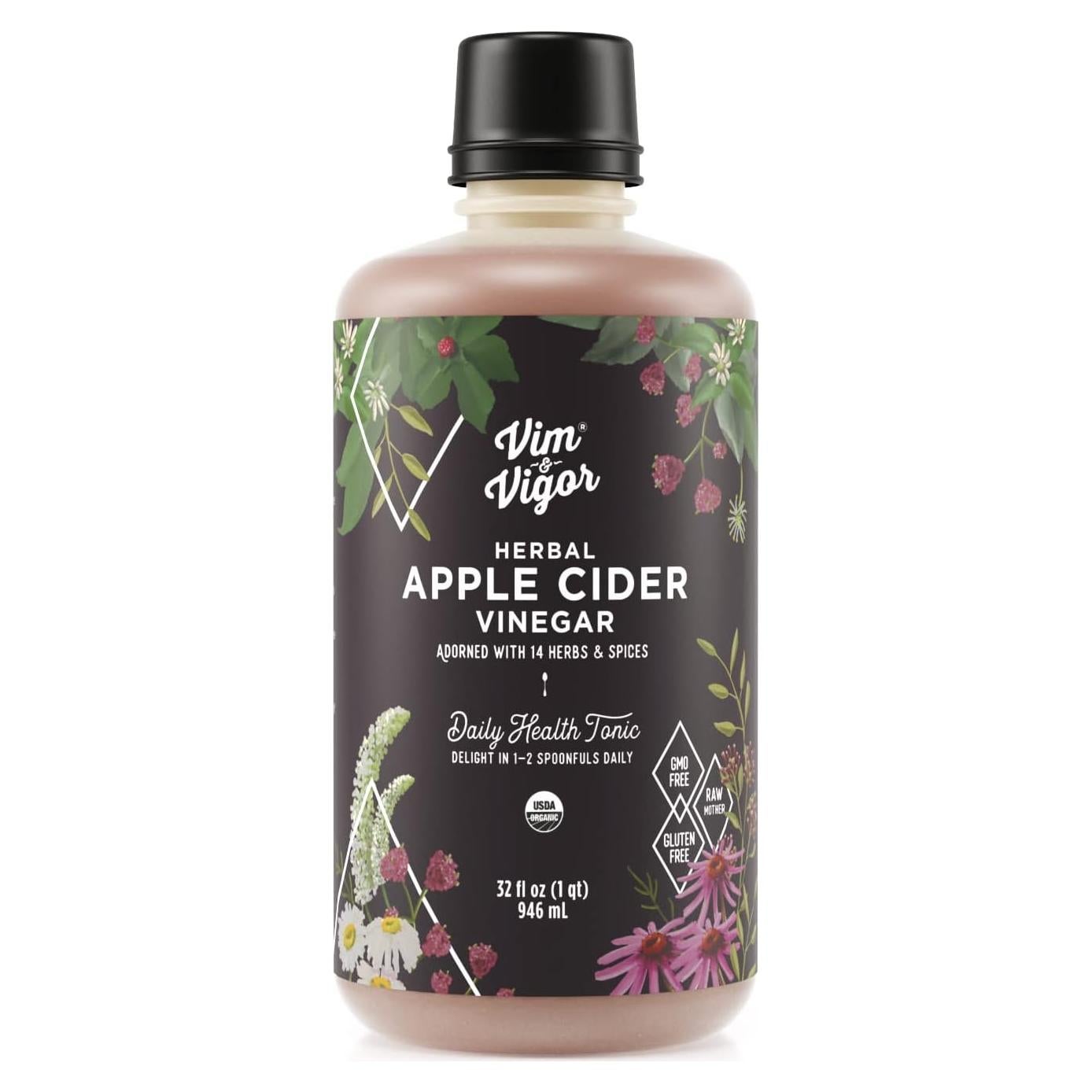 Tónico de Vinagre de Sidra de Manzana Vim y Vigor 32 Porciones