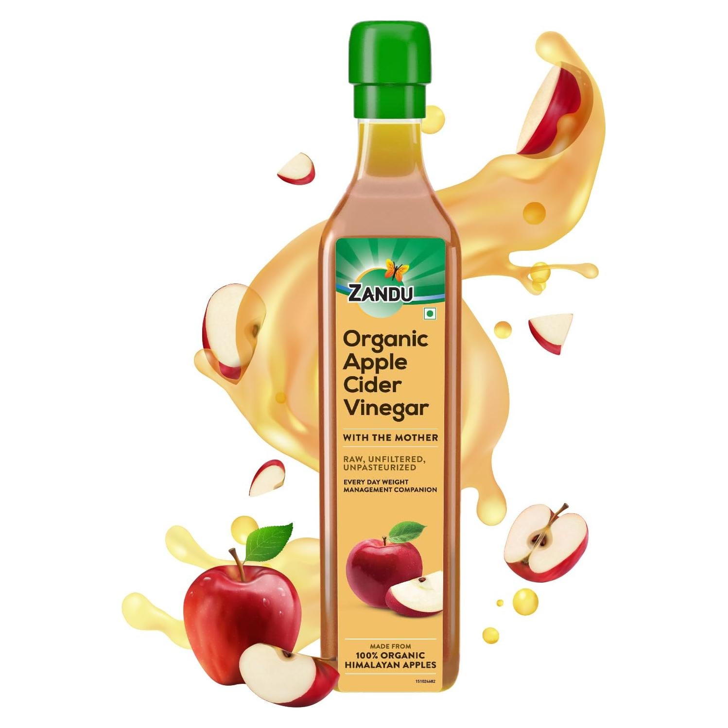 Vinagre de Sidra de Manzana Orgánico Zandu 500 ml con Madre