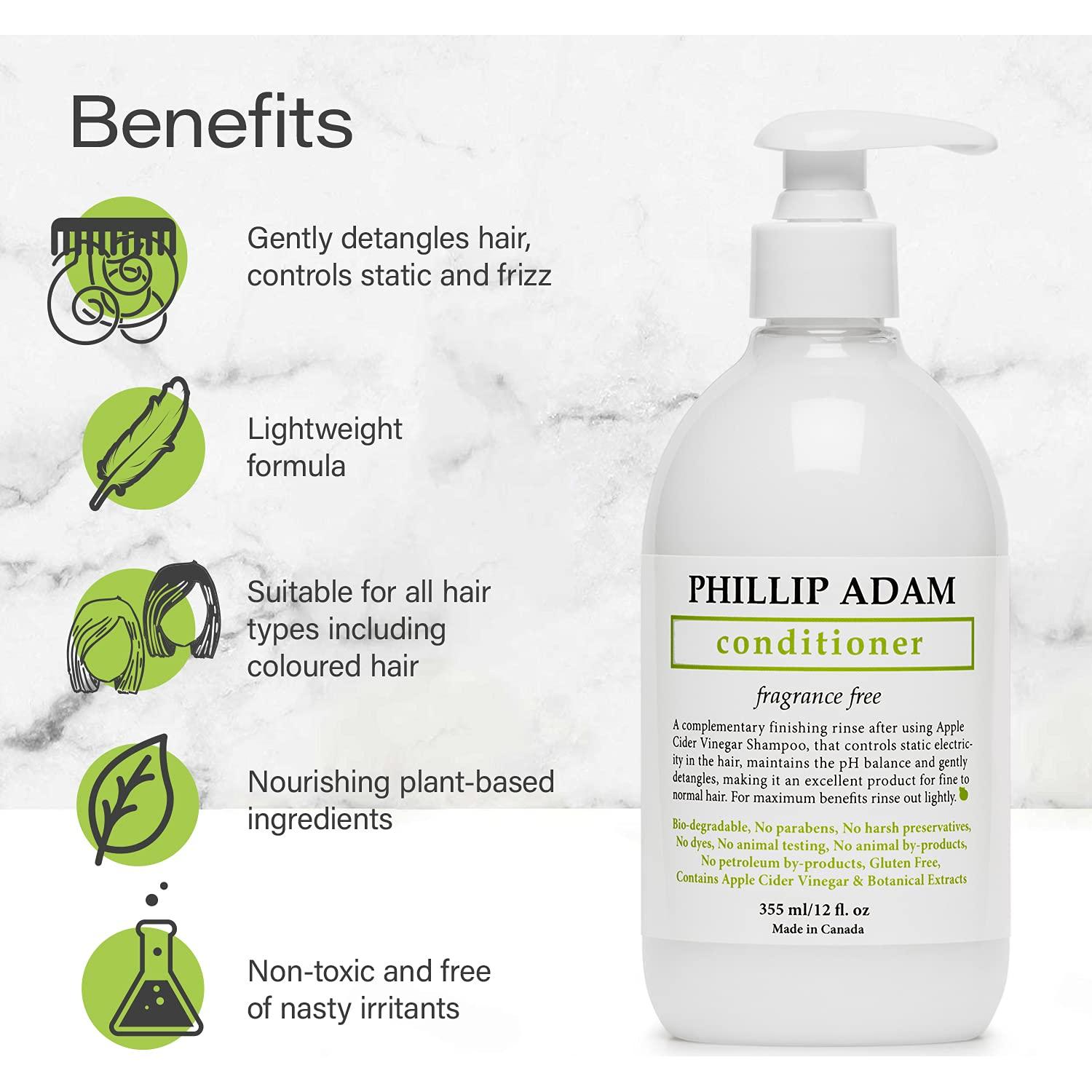 Acondicionador Sin Fragancia Phillip Adam 340g - Vinagre de Sidra